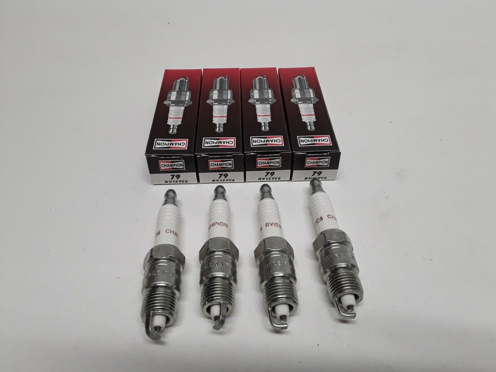 Spark Plug-Copper Plus CHAMPION SPARK PLUGS 79 / RV15YC6 LOT OF 4 FREE SHIPPING - HotCarParts