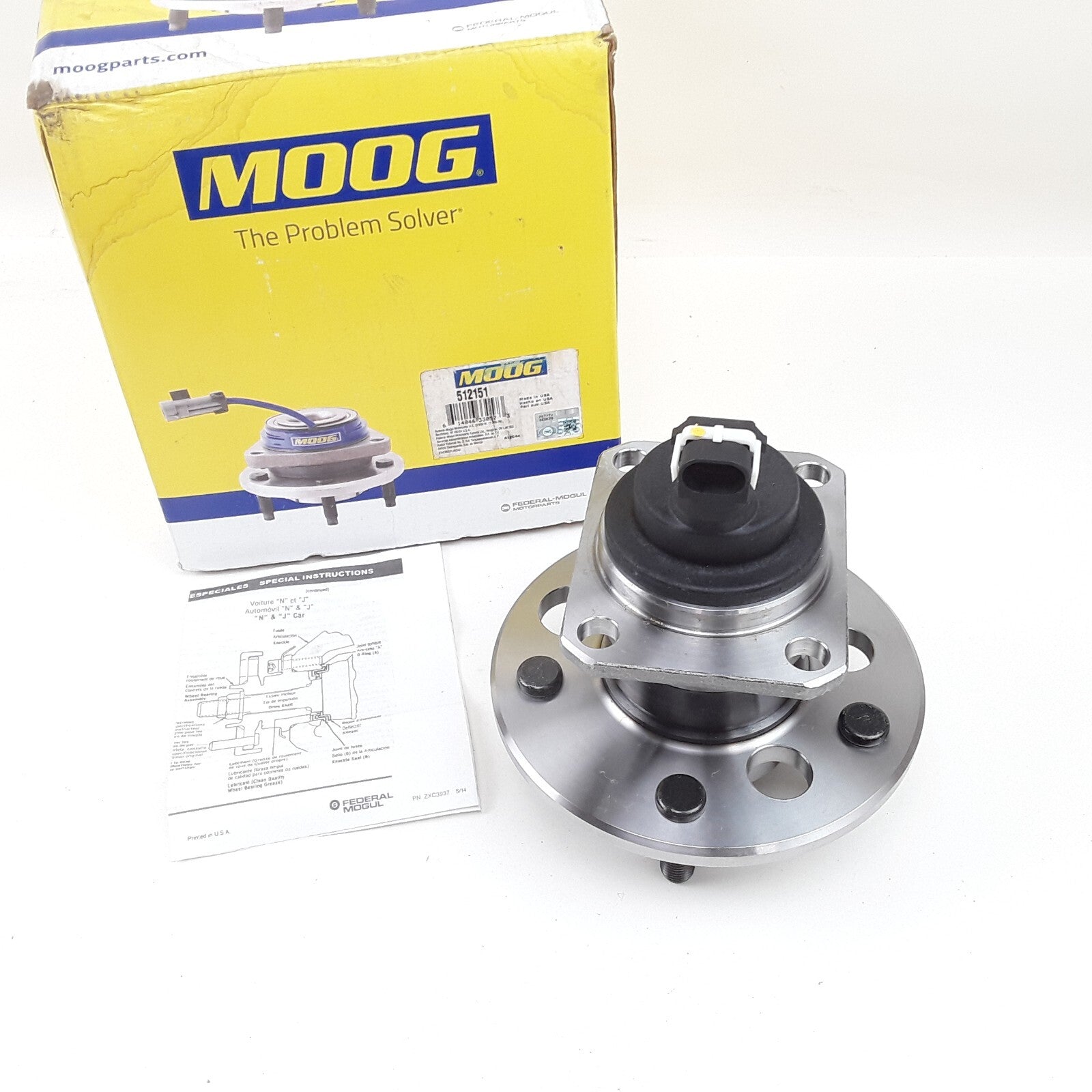 MOOG 512151 Wheel Bearing & Hub Assembly Fits Buick Oldsmobile Chevrolet 1996-03