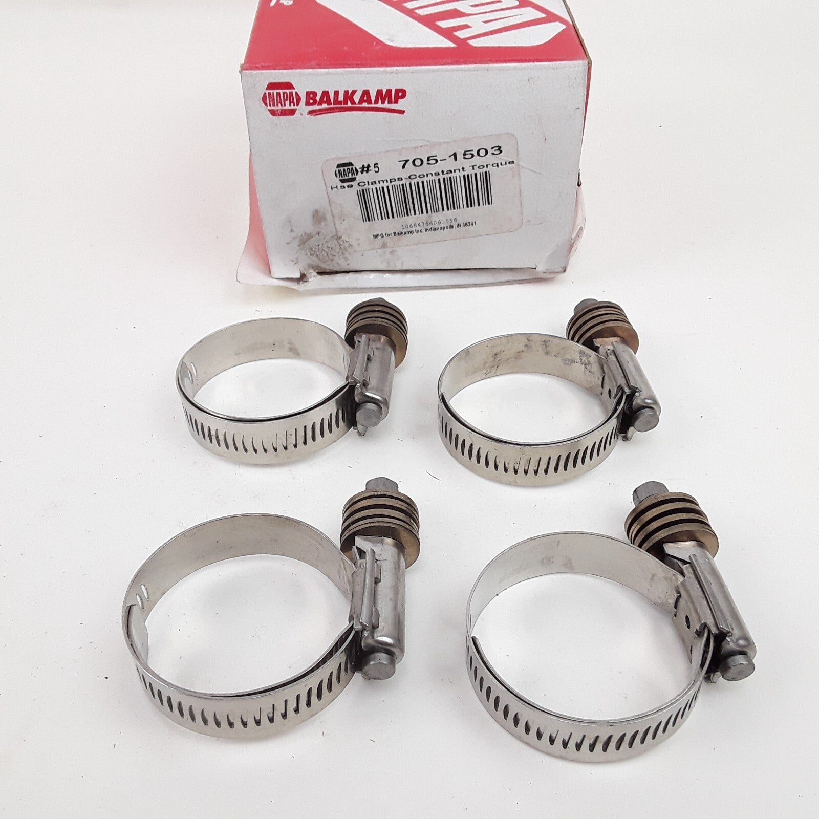 Pack of 4 Pipe Hose Clamp Size Range 13/16 in. - 1 3/4 in. , 5/8" Band