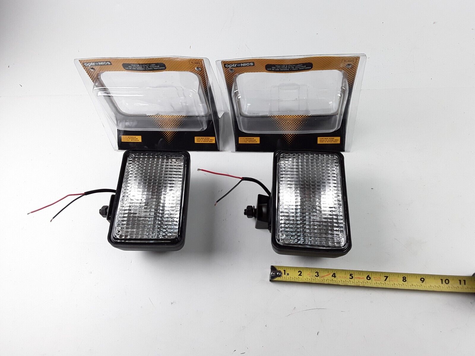 Work Light 12v Kit Flood Beam Lamp For Tractor, Truck , Off Road 4x6 Rectangular - HotCarParts