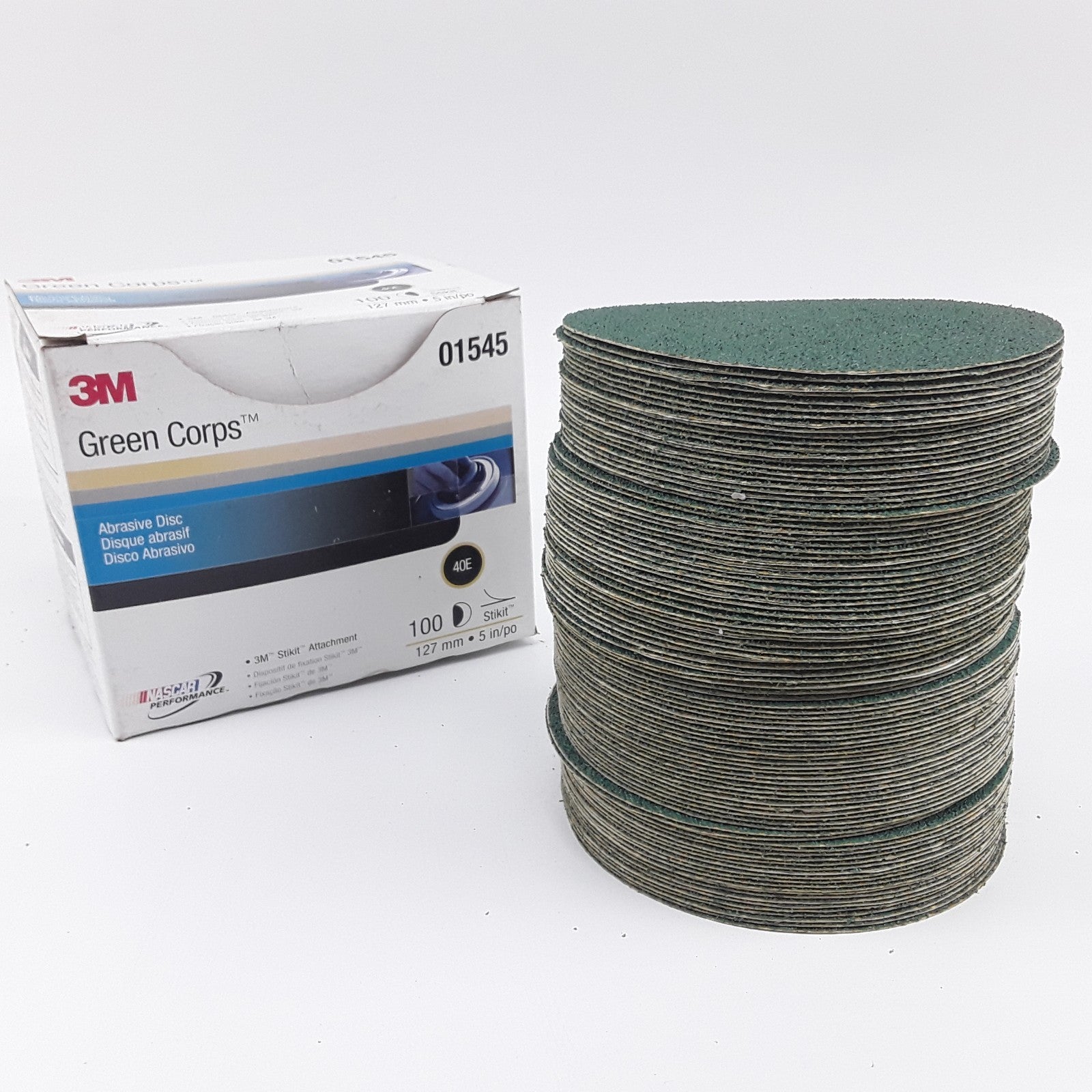 3M 01545 Green Corps Stikit Pro Abrasive Disc Heavy Duty Sz 127mm 5in Box of 100
