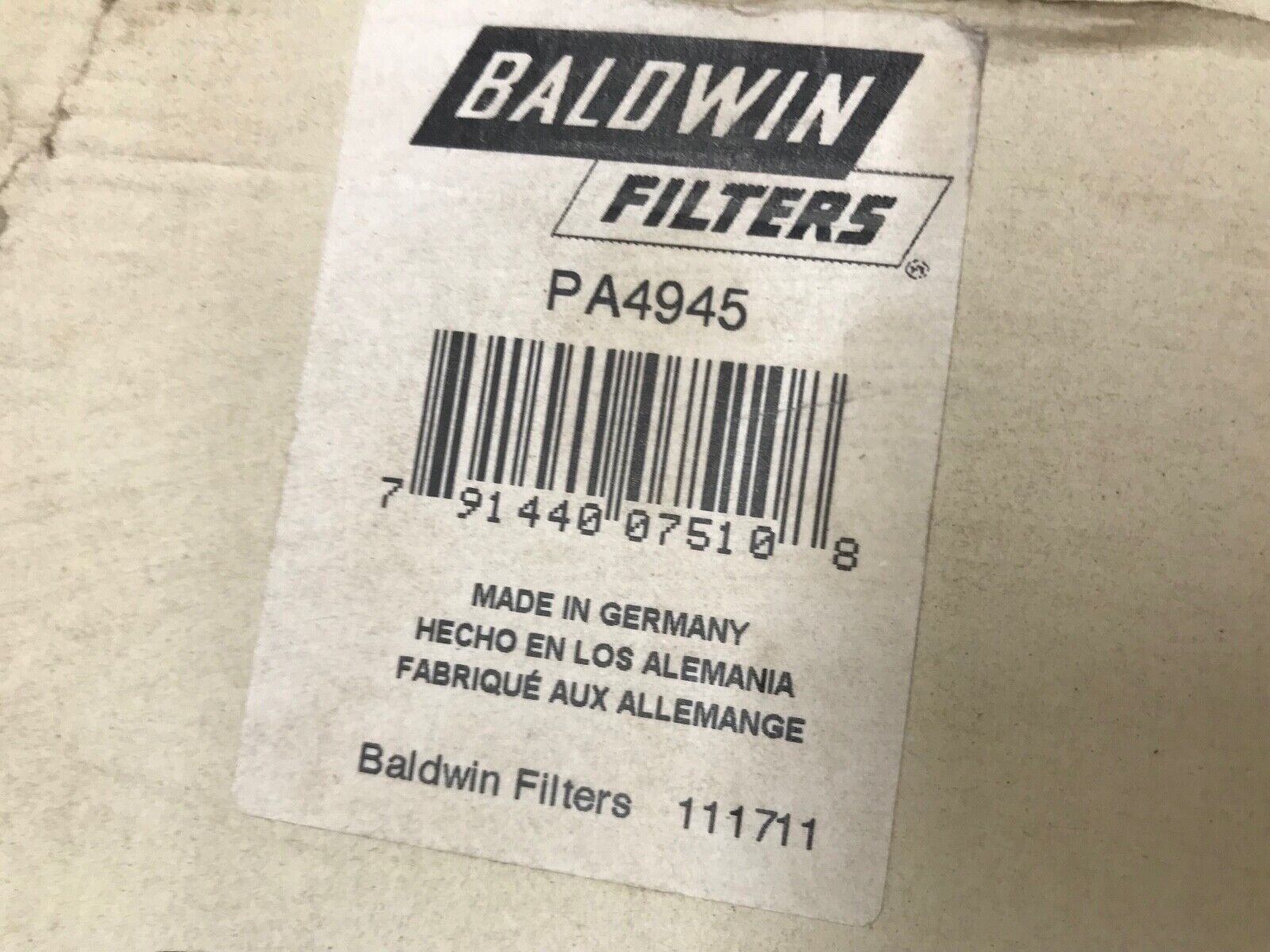 BALDWIN FILTERS PA4945 Air Filter P789247 AF26174 9408350047 CU4469 E980LI - HotCarParts