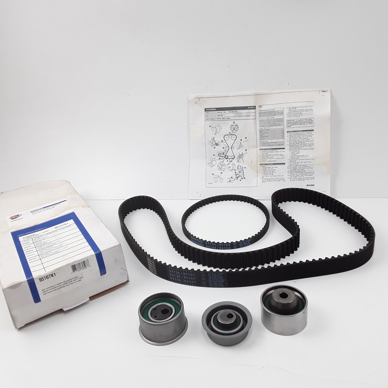 Engine Timing Belt Kit Fits Dodge 2000 GTX 1990 Hyundai Elantra 1993-1995