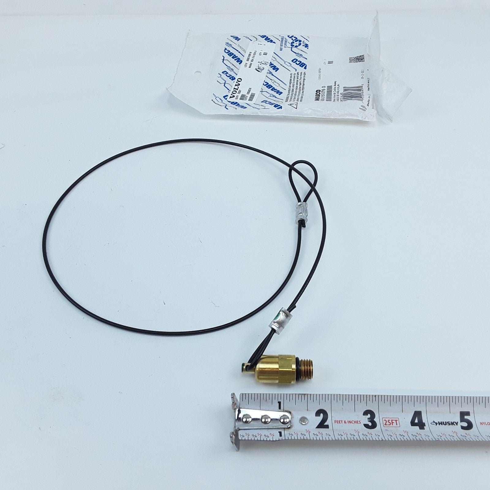 WABCO 9343150760 Air Brake Reservoir Drain Valve & Cable Assembly Male M12 x 1.5
