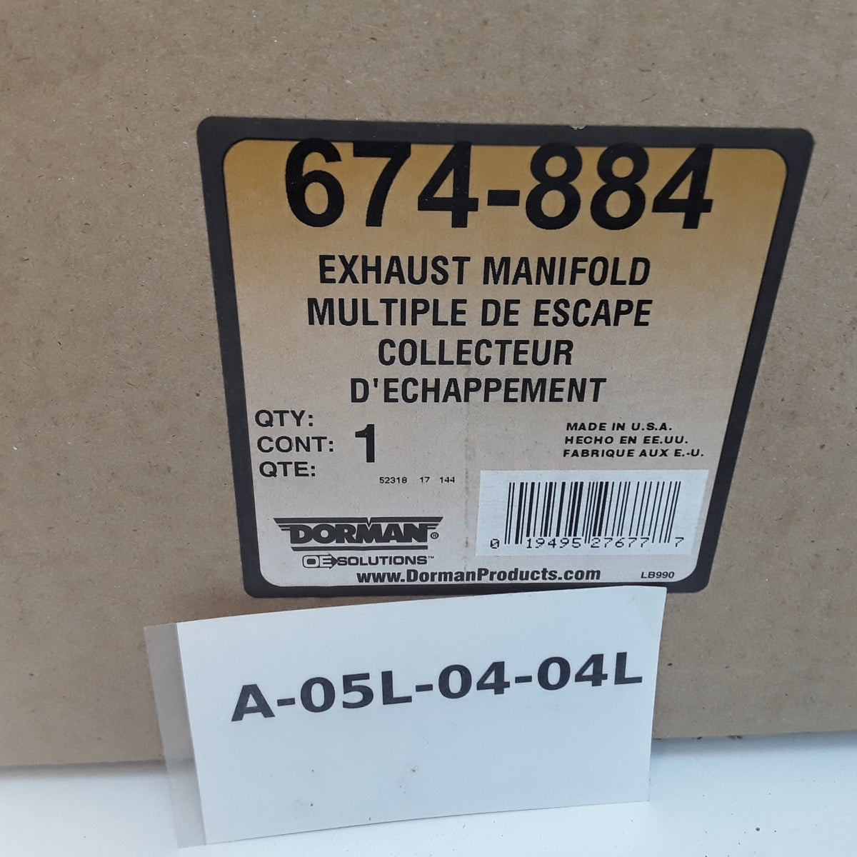 Dorman 674-884 Exhaust Manifold Converter Fits Mazda MPV (2000-2001) 2.5L-V6