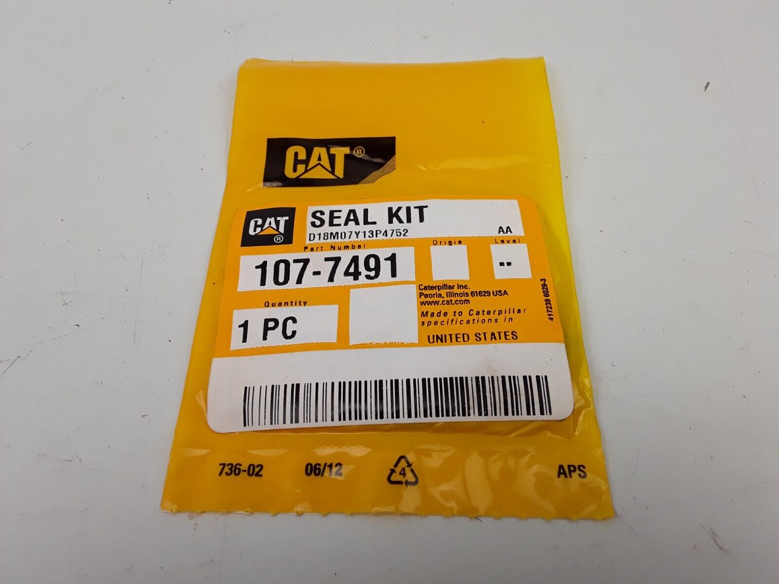 Cat 107-7491 For Caterpillar 1077491 SEAL KIT Fast Free Shipping - HotCarParts