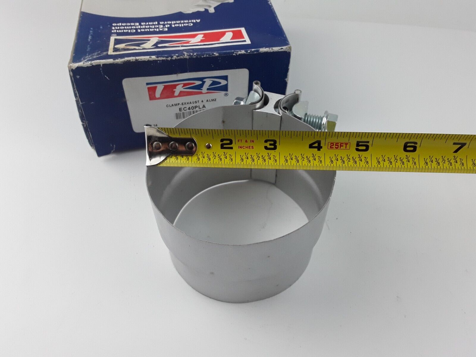Exhaust Clamp 4 Inch Preformed Aluminized EC40PLA 4" Exhaust Clamp Muffler - HotCarParts