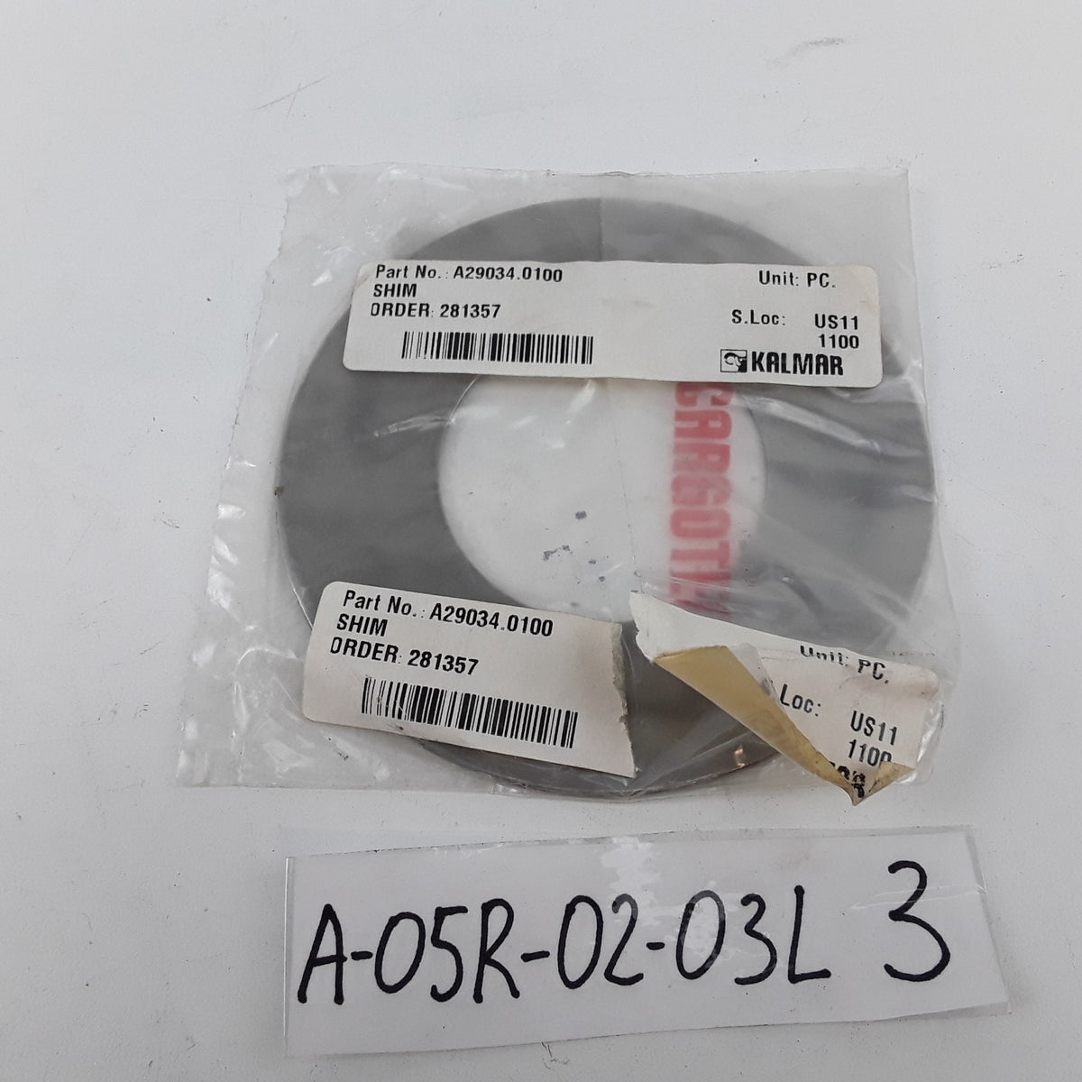 Kalmar A29034.0100 Shim Spacer For Container Reach Stacker Spare Parts