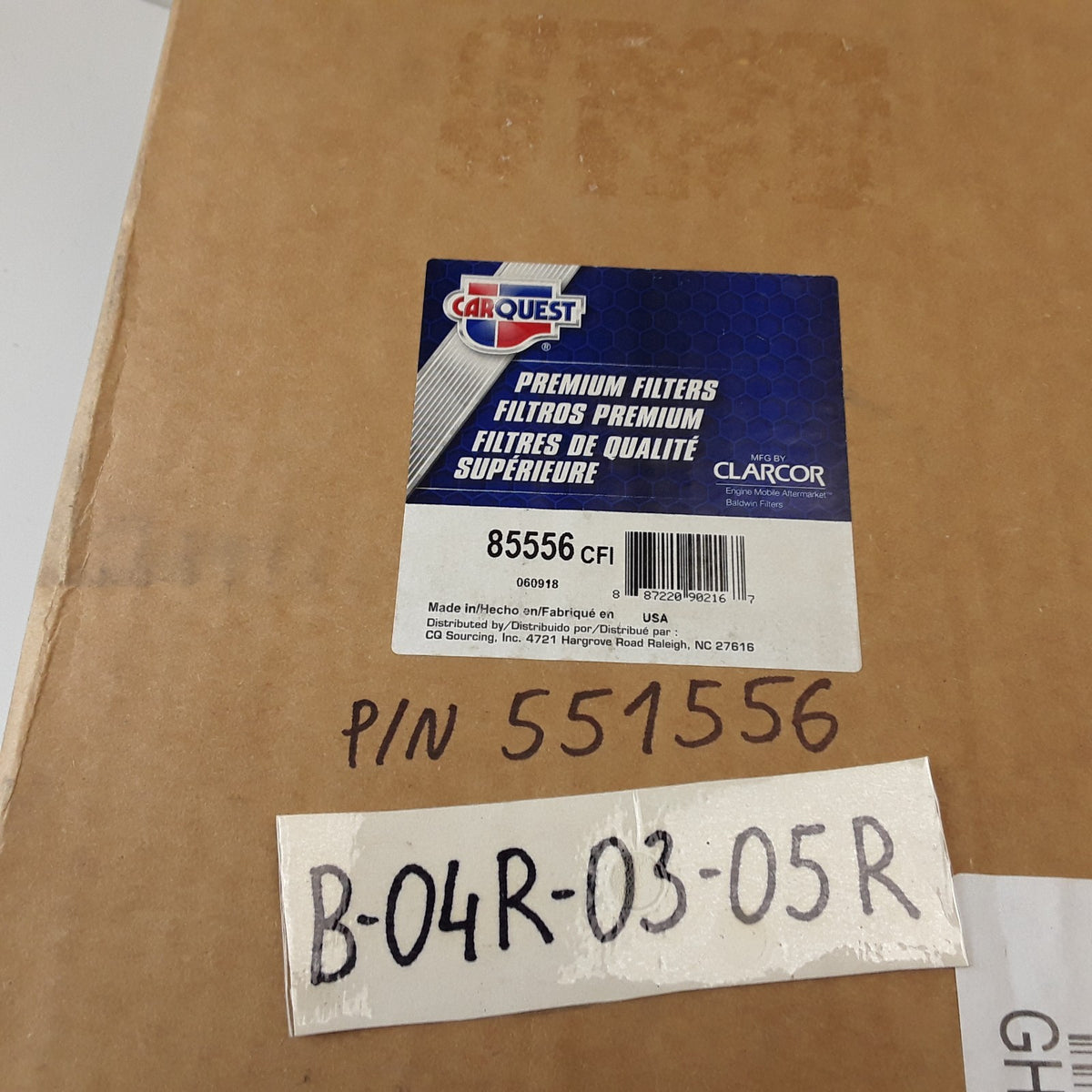 Carquest 85556 Hydraulic Oil Filter Replaces 51556 HF857 LH5000 HF6490 P161010
