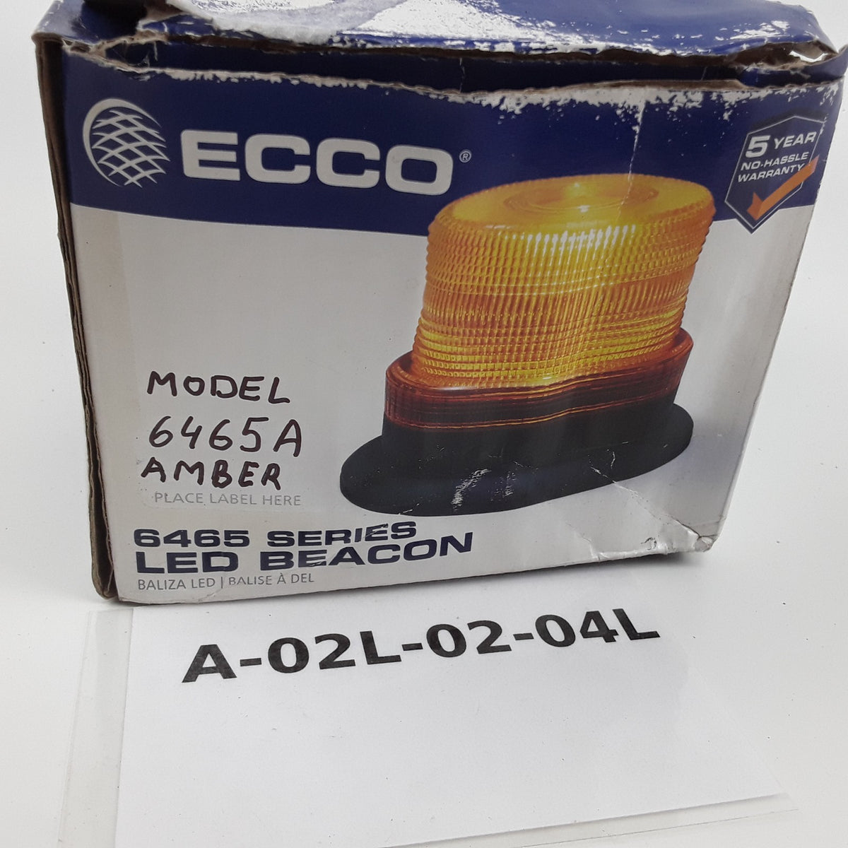 Ecco 6465A Amber Compact low profile Emergency Flashing Beacon Amber Light