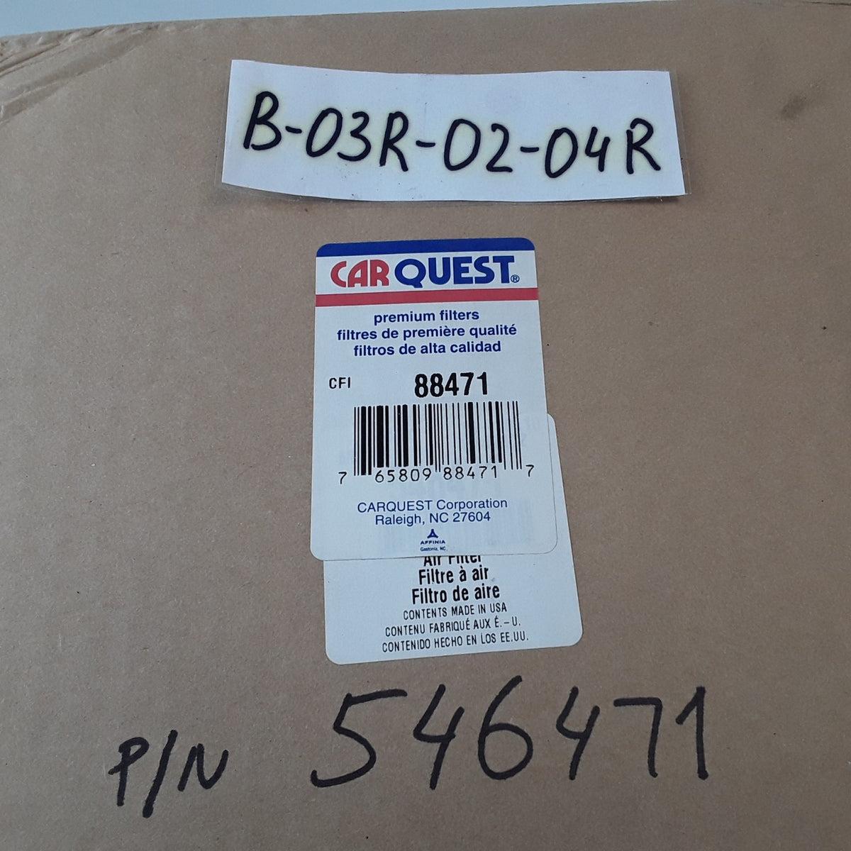 Carquest 88471 Radial Seal Inner Air Filter Fits Caterpillar Equipment