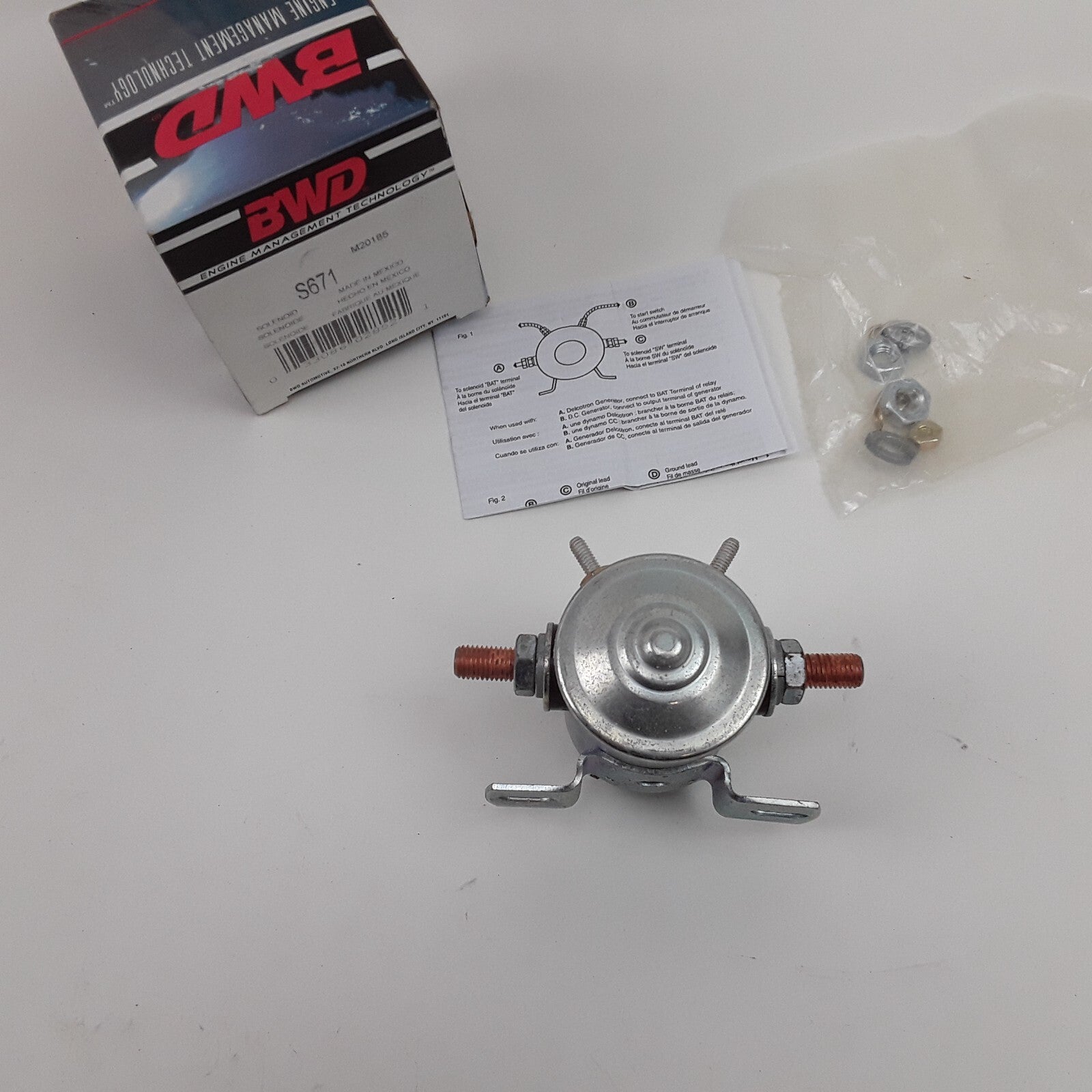 BWD S671 Car 12V Starter Solenoid Switch Reliable Engine Ignition Component