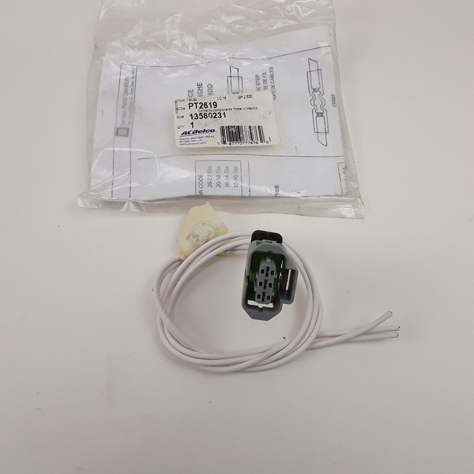 GM PT2619 Manifold Absolute Pressure Sensor Pigtail For GMC, Chevrolet, Cadillac