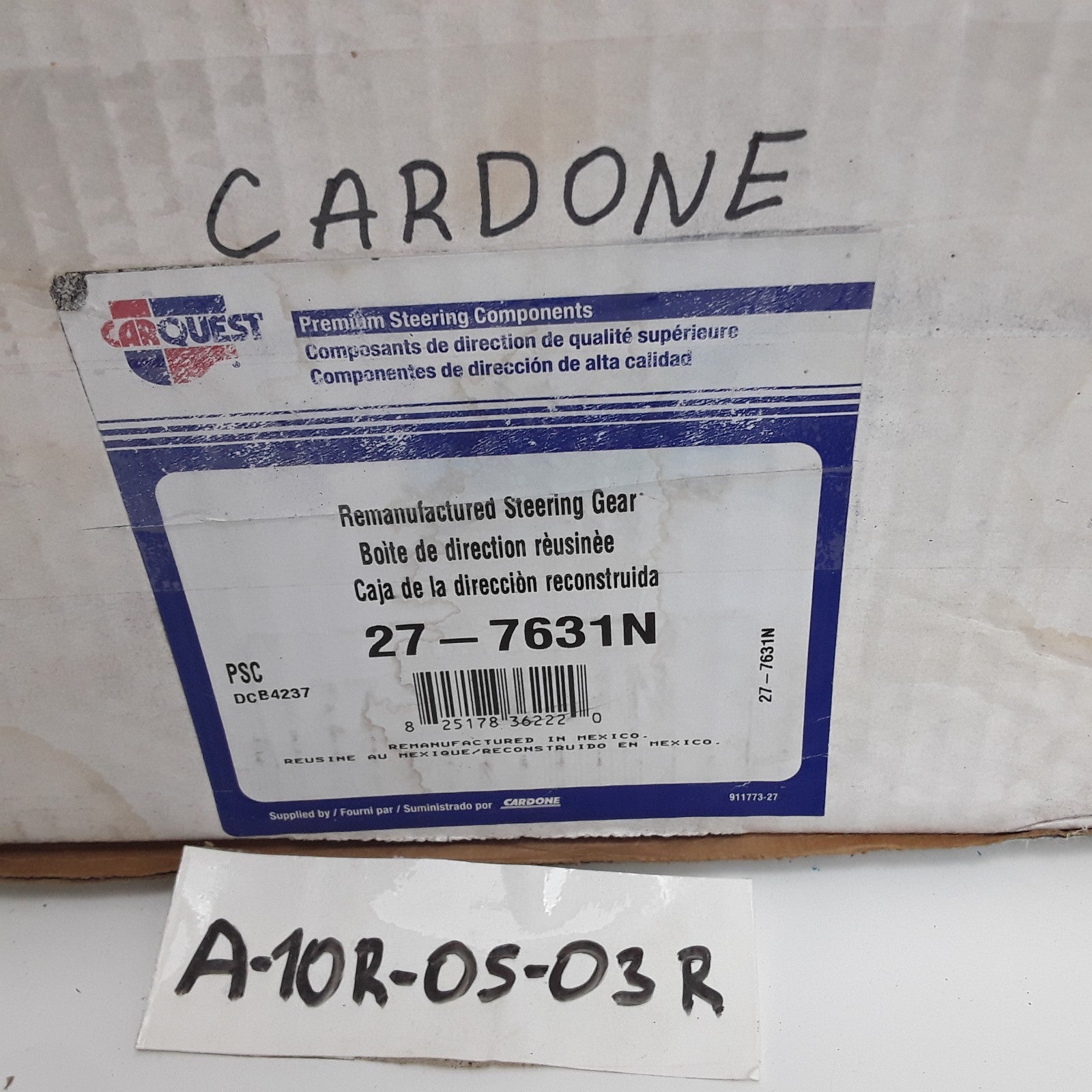 Cardone 27-7631N Steering Gear Fits Ford F-250 F-350 Super Duty (2008 2009-2010)