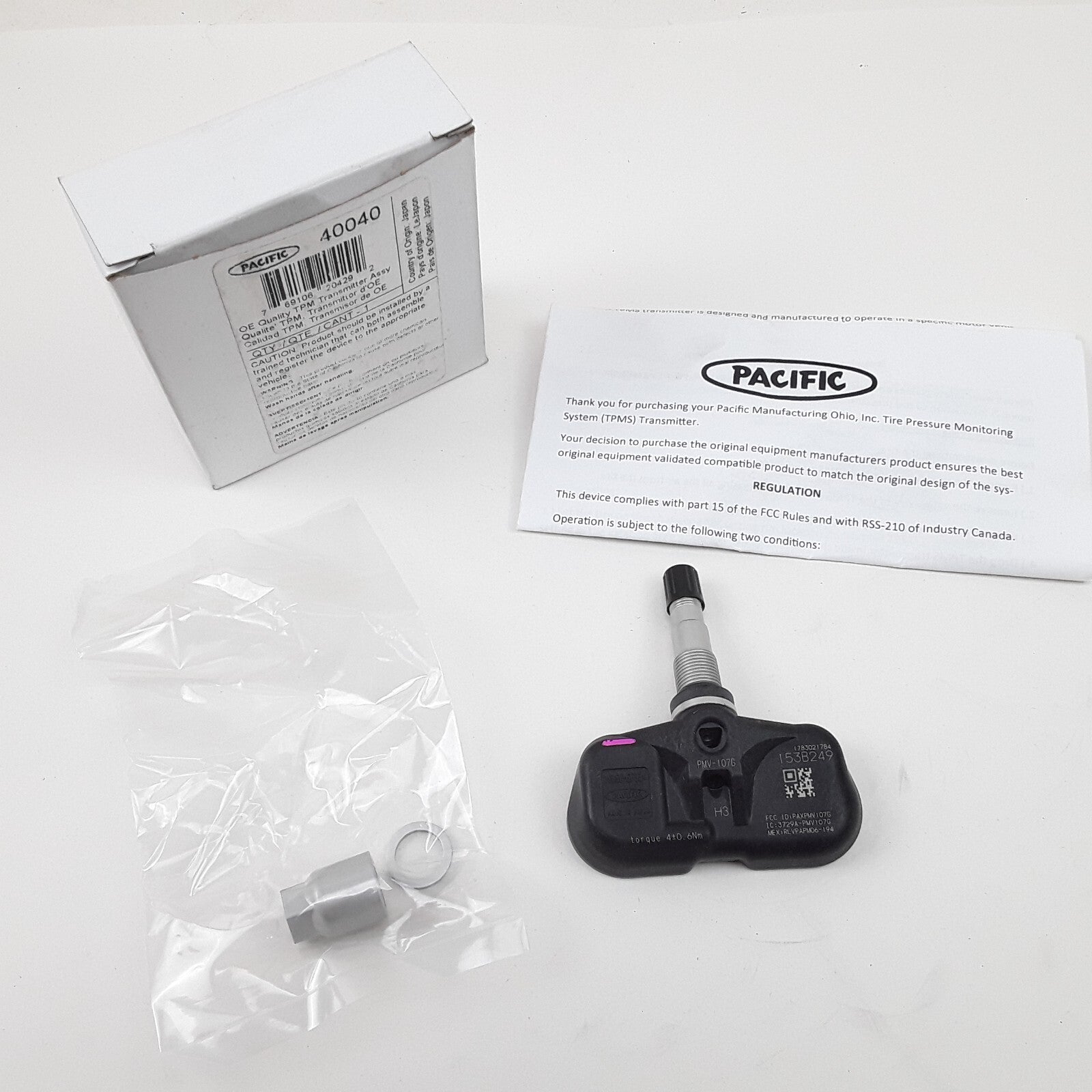 Pacific 40040 - TPM Tire Pressure Monitoring System Transmitter Assembly