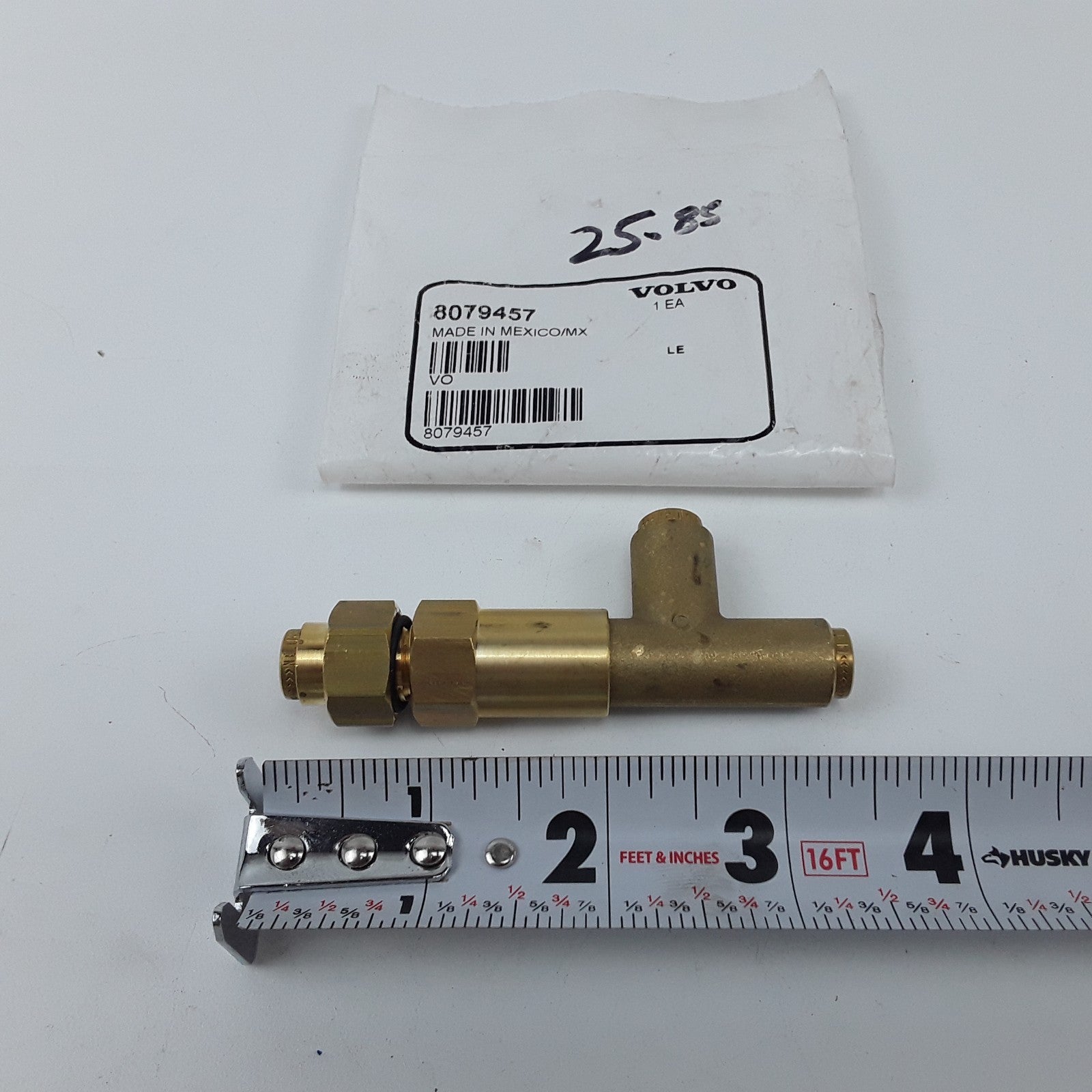 Brass PLC T-Nipple Fitting 8079457 For Volvo VNL 670 Gen 2 Series 2003-2019