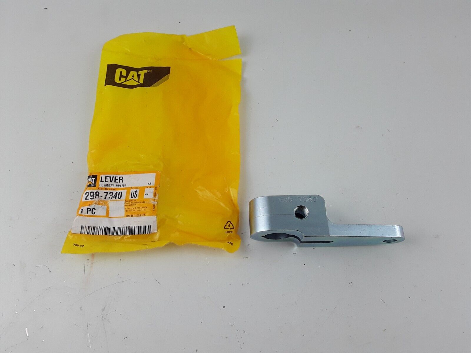 GENUINE CAT 298-7340 LEVER Fits Caterpillar 2987340 TRACK-TYPE TRACTOR - HotCarParts