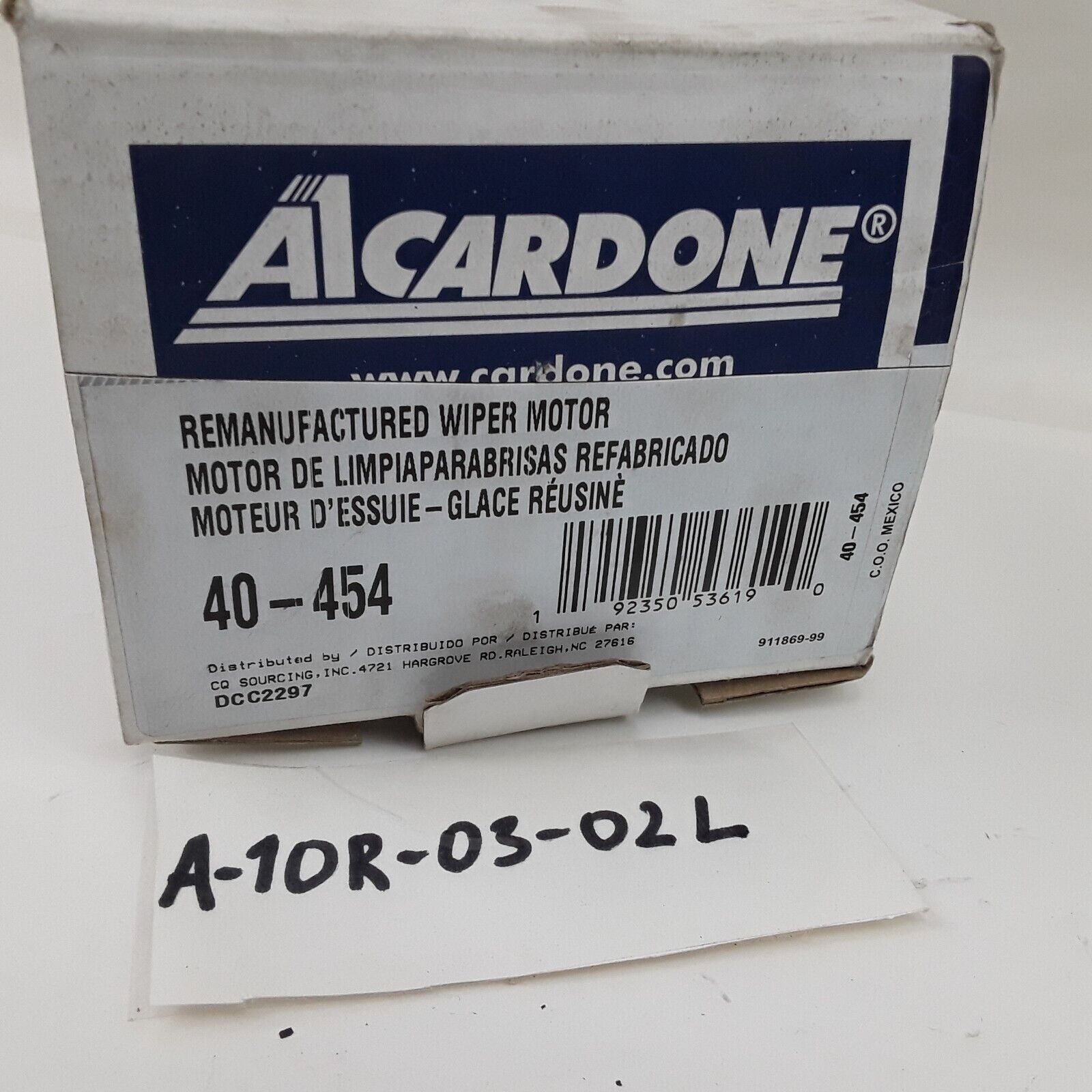 Cardone 40-454 Windshield Wiper Motor Female Cast Aluminum For Jeep 2003-2006