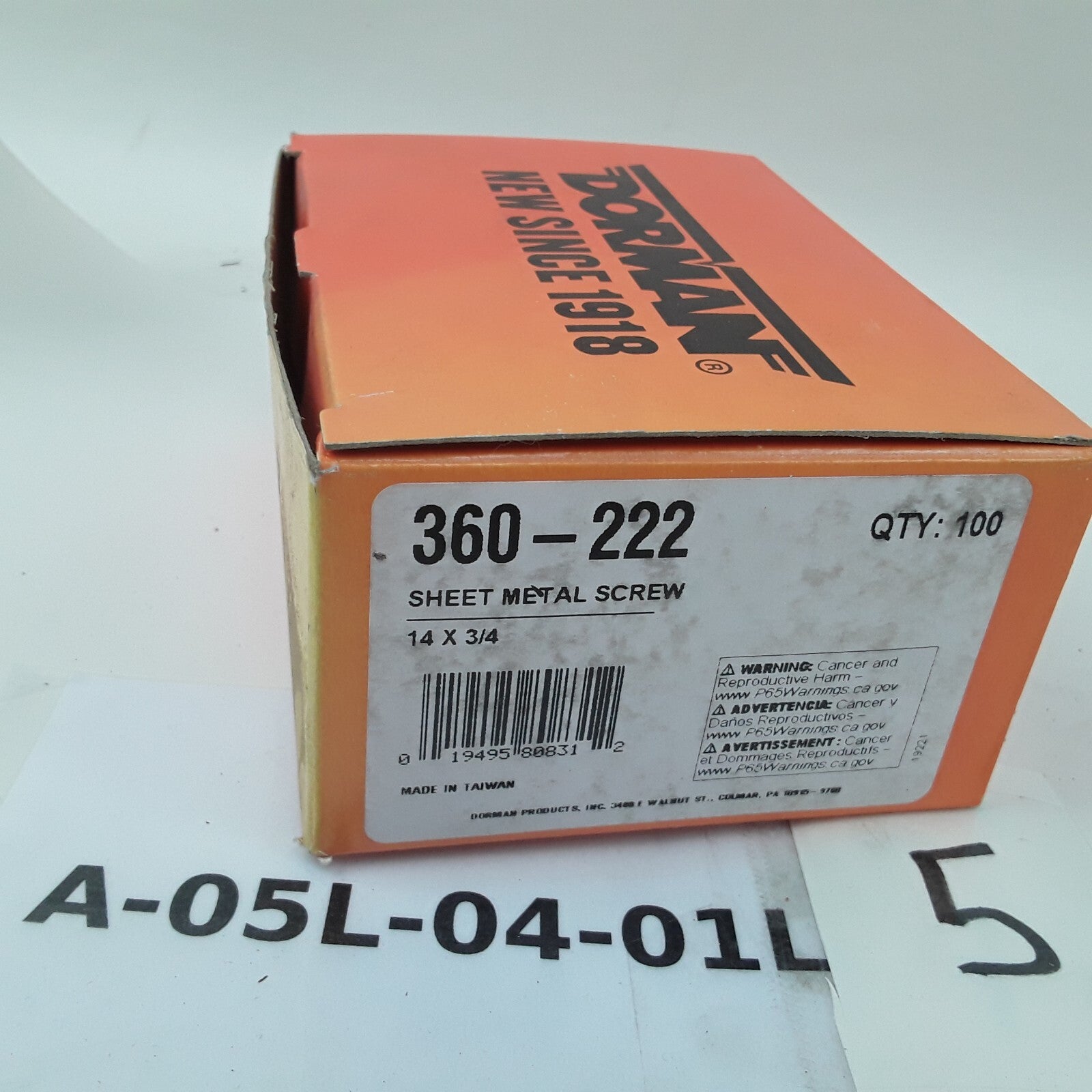 100 pcs Multi-Purpose Car Truck Sheet Metal Screw Head-No. 14 x 3/4 In