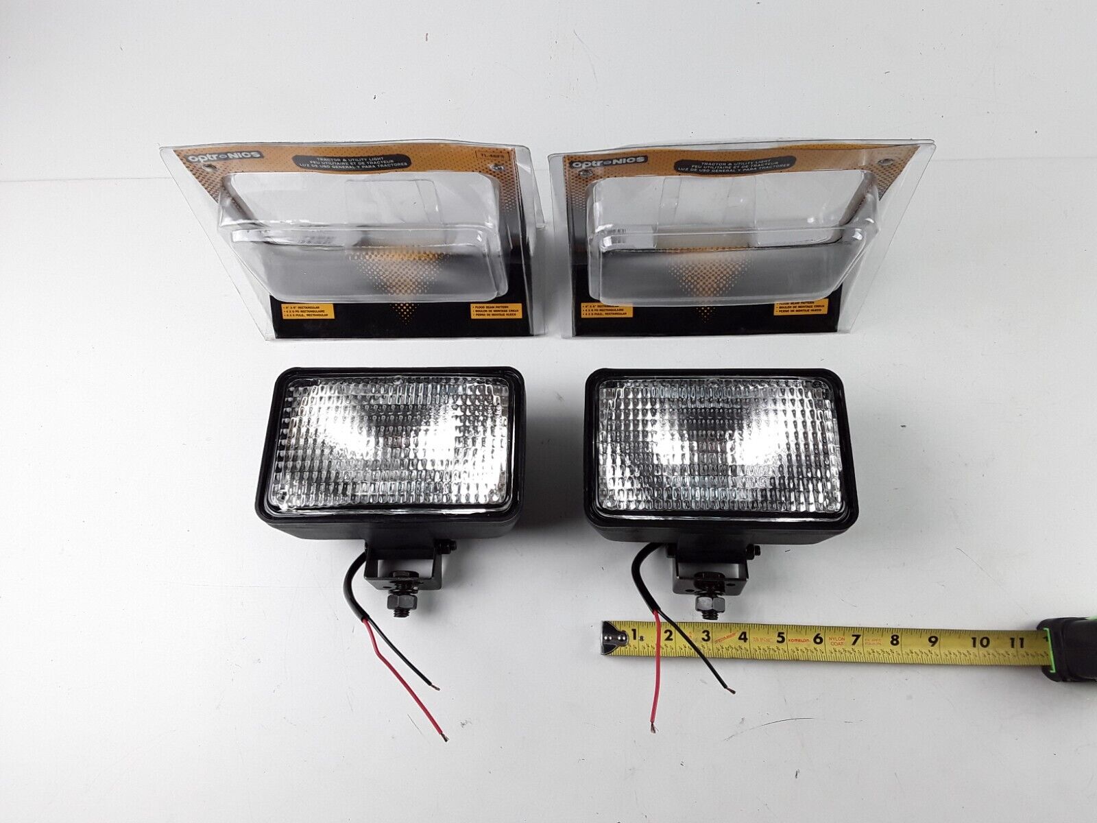 Work Light 12v Kit Flood Beam Lamp For Tractor, Truck , Off Road 4x6 Rectangular - HotCarParts