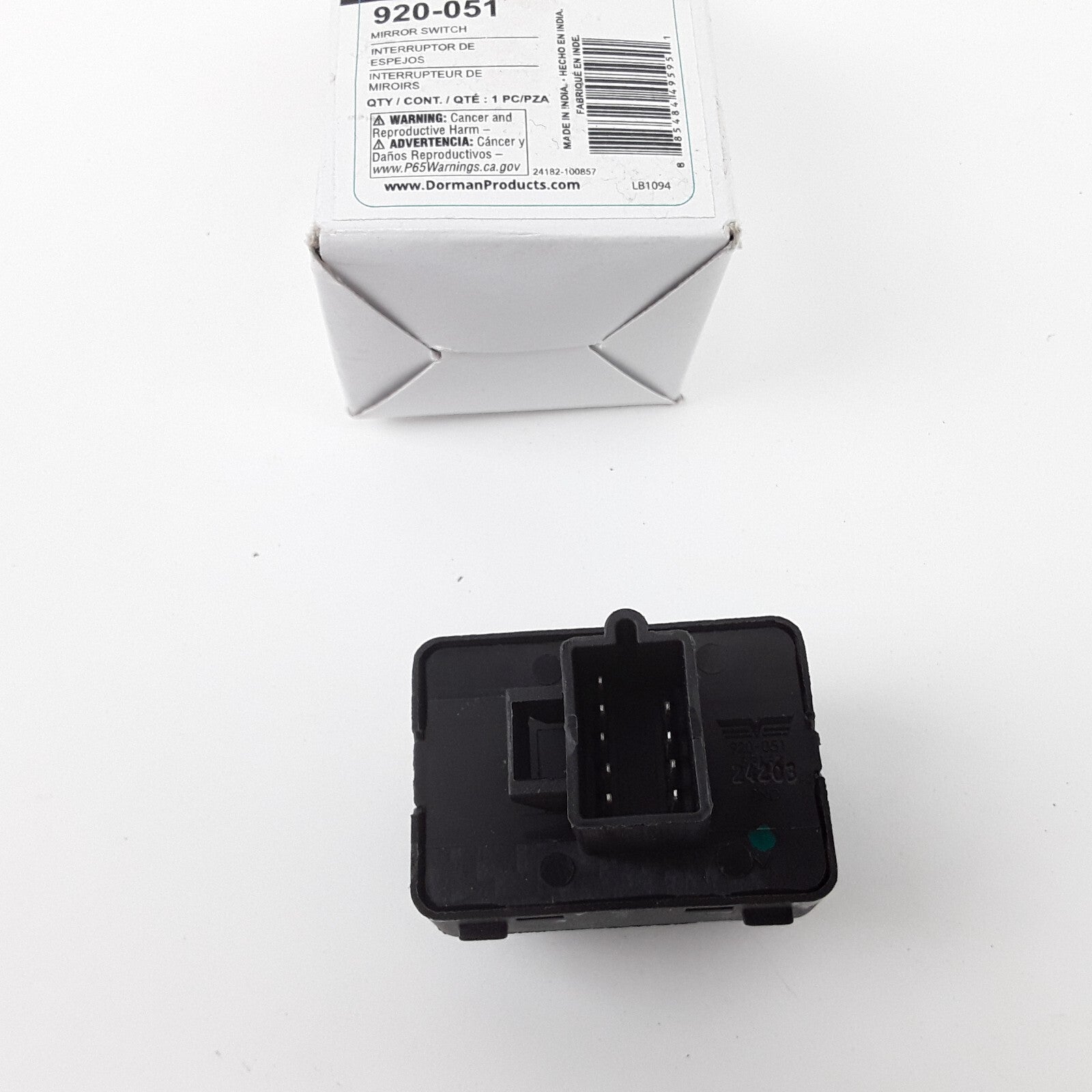 Dorman 920-051 Front Left Power Mirror Switch For Chevrolet Traverse (2009-2017)