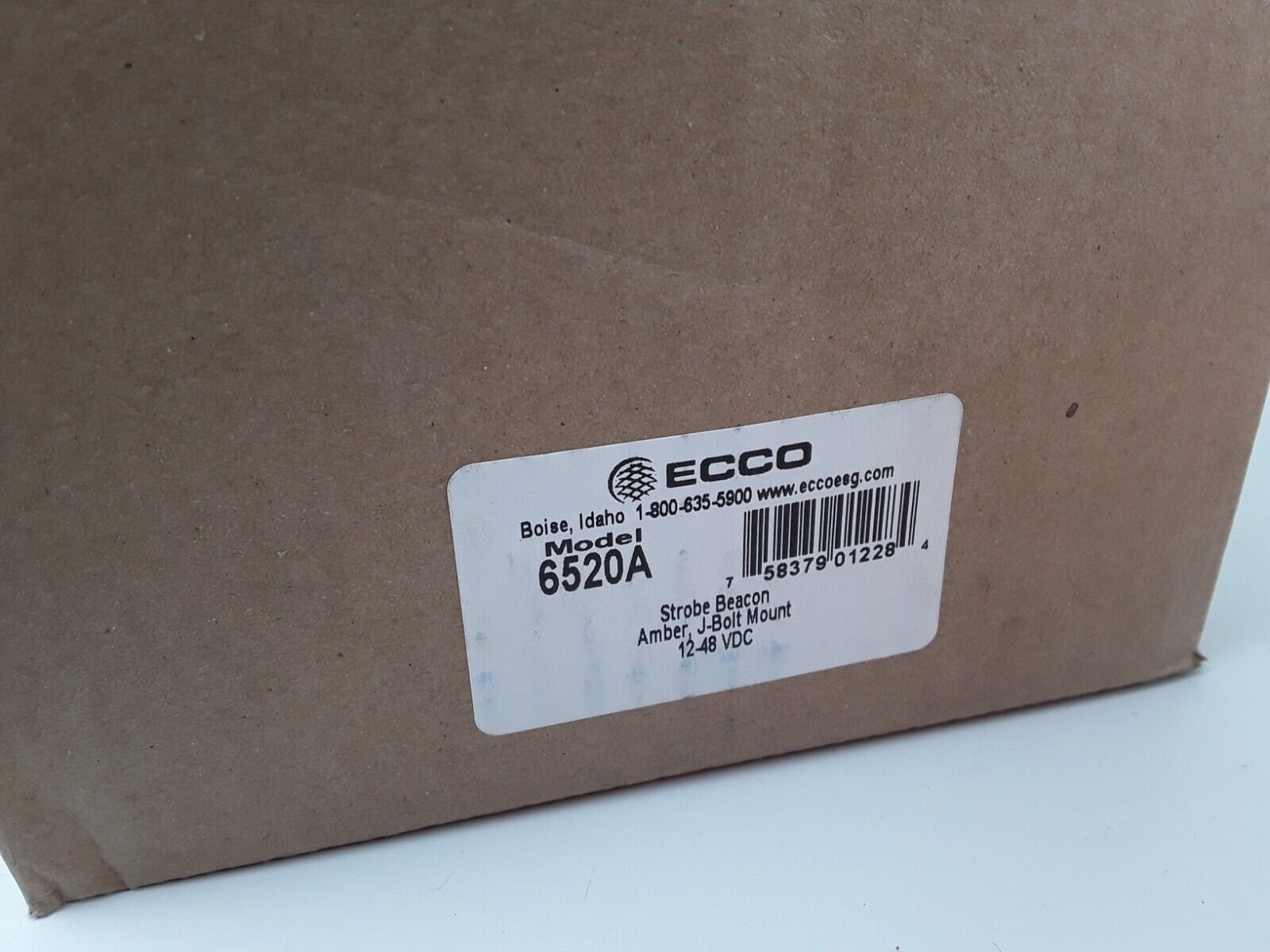 Ecco 6520A Strobe Beacon Lamp Amber J-Bolt Mount 12-48 VDS Fast Free Shipping - HotCarParts