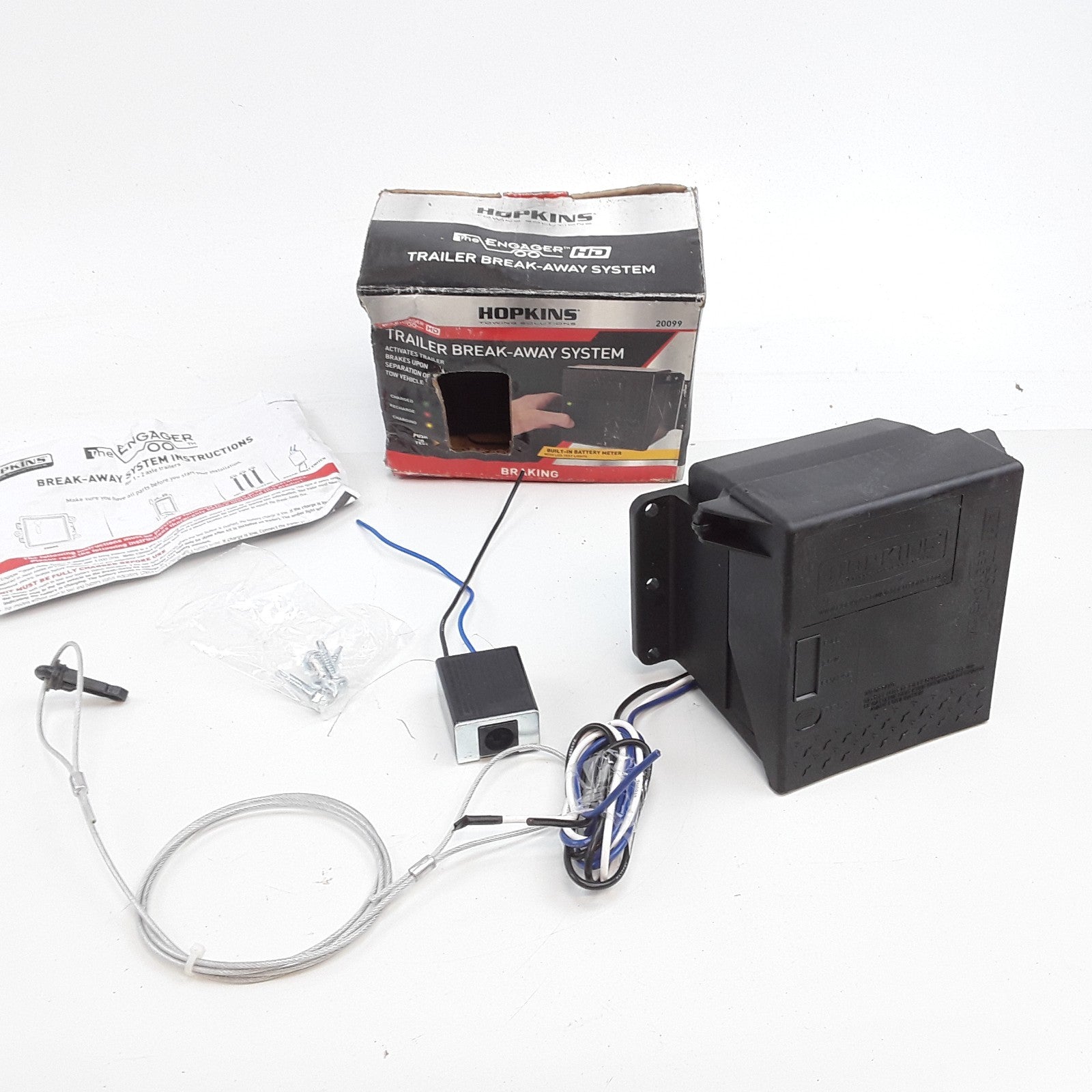 Hopkins 20099 Breakaway System Kit Assembly Fits Heavy Duty 1-2 Axle Trailer