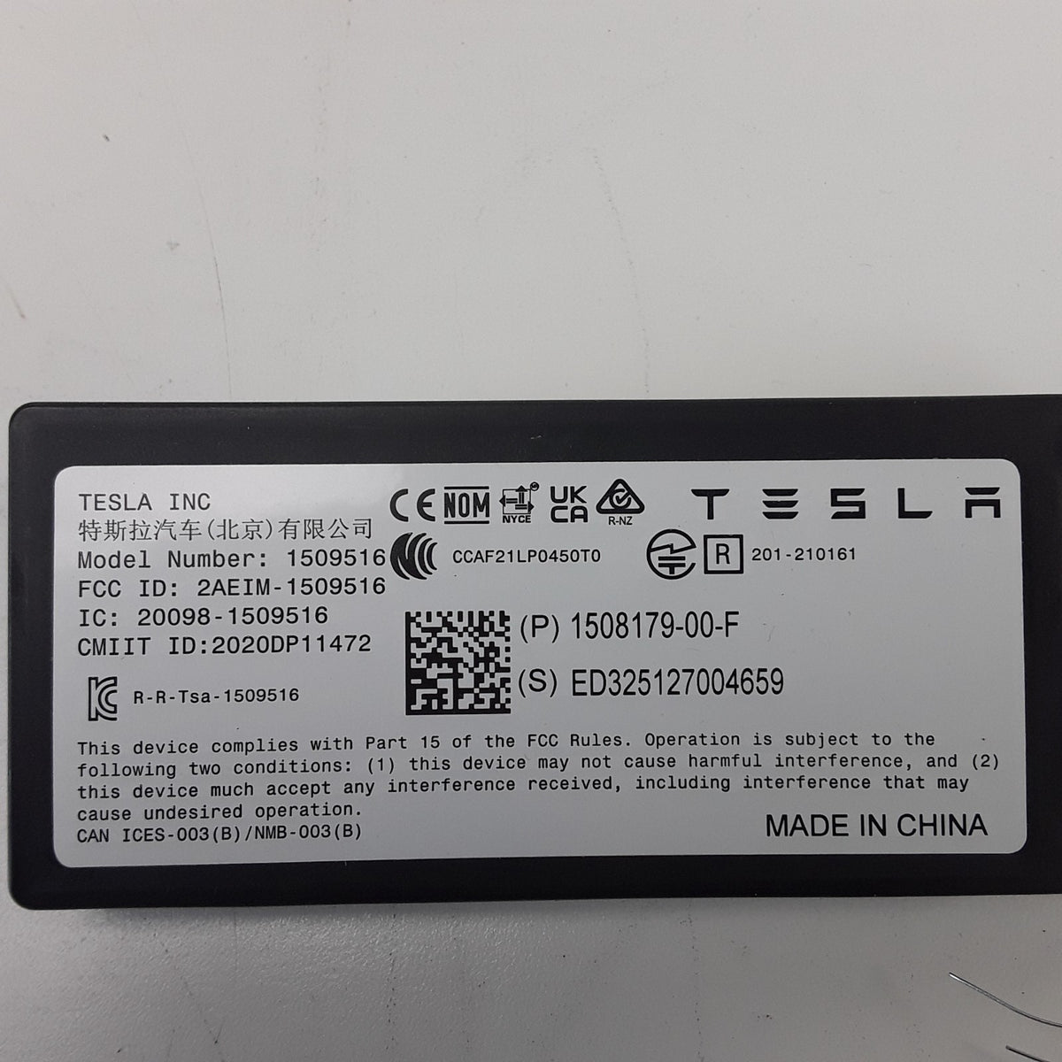 For Tesla Model Y 2020-2026 Rear Bluetooth Antenna Module OEM 1508179-00-F