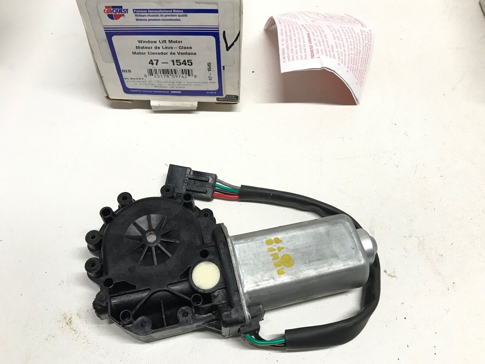 Power Window Motor-Window Lift Motor Front Left CARQUEST 47-1545 Reman for Honda - HotCarParts