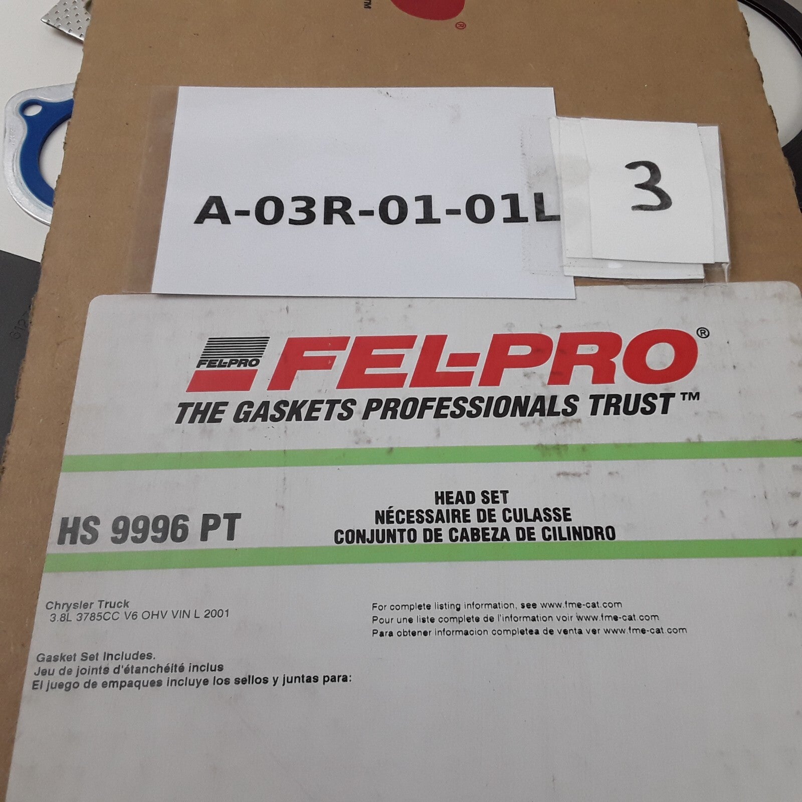 Engine Cylinder Head Gasket Set Fits Chrysler Town & Country Grand Caravan 2001