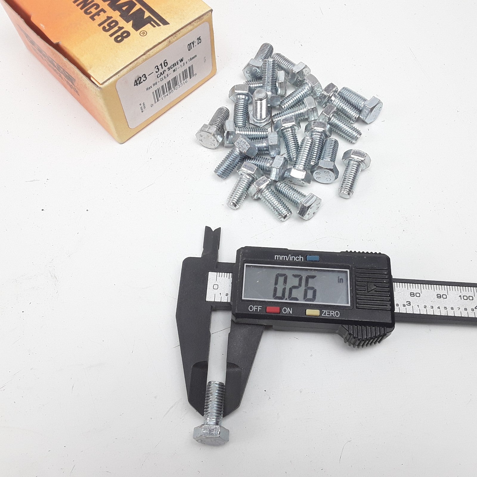 Dorman 423-316 Cap Screw-Hex Steel Head-Class 8.8- M7-1.0 x 16mm Set of 25