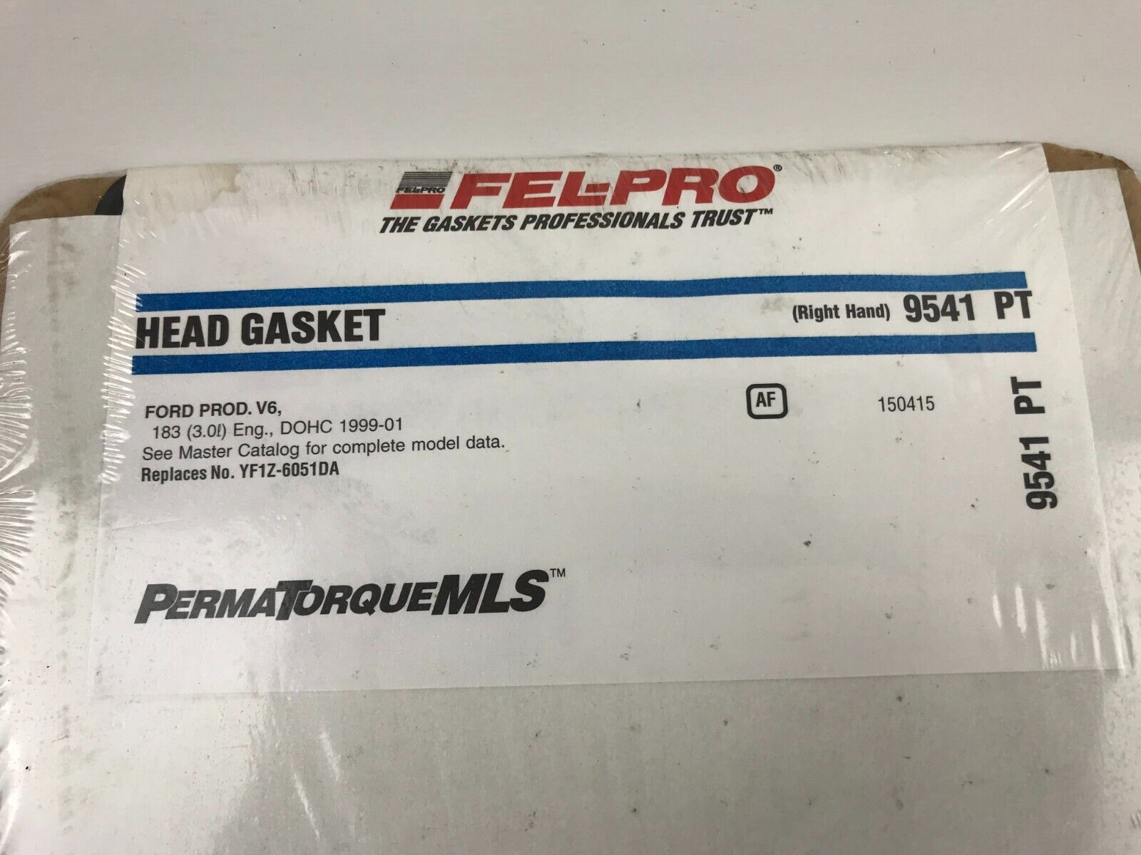 Engine Cylinder Head Gasket-VIN: S, DOHC Right GENUINE Fel-Pro 9541 PT For Ford - HotCarParts