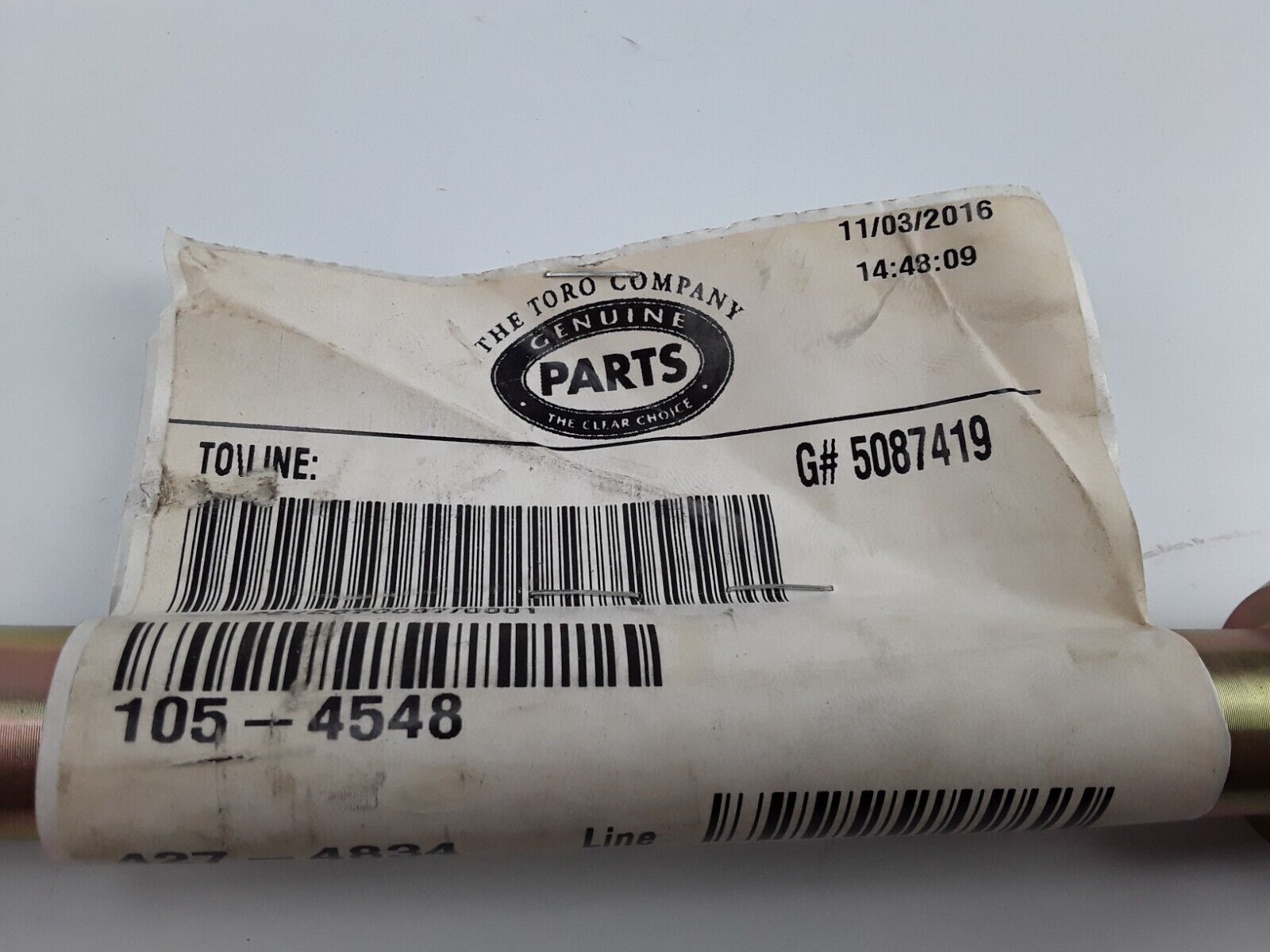 Genuine Toro SHAFT-SPRING P/N 105-4548 , 1054548 , 105 4548 Fast Free Shipping - HotCarParts