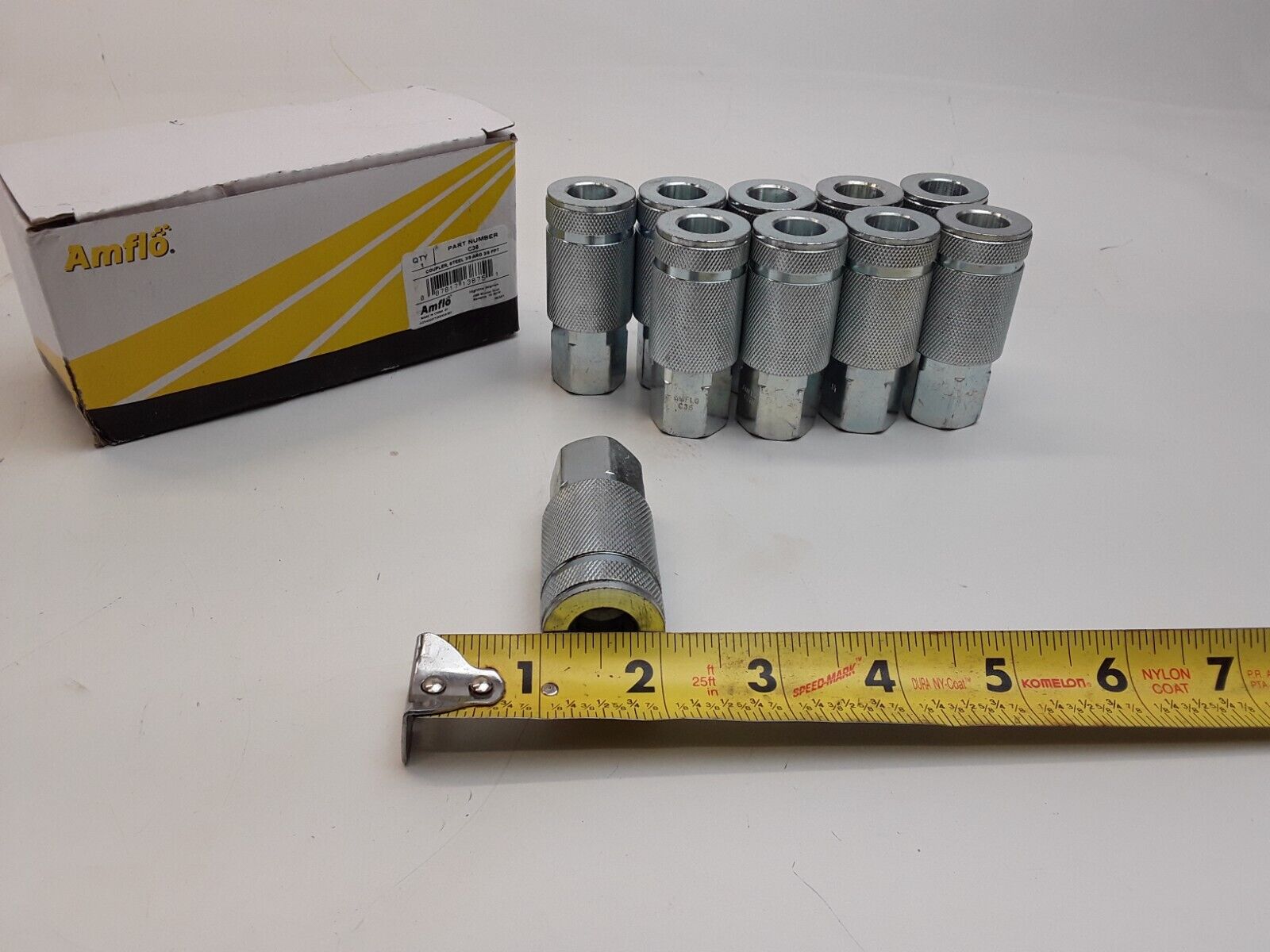 10Amflo C36 Design Steel Coupler 3/8 Quick Connect 3/8 in Compressor Fitting Air - HotCarParts