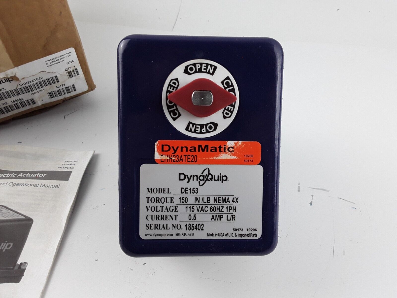 Dynaquip Controls Ehh23ate20h 1/2" Fnpt Brass Electronic Ball Valve 2-Way DE153 - HotCarParts