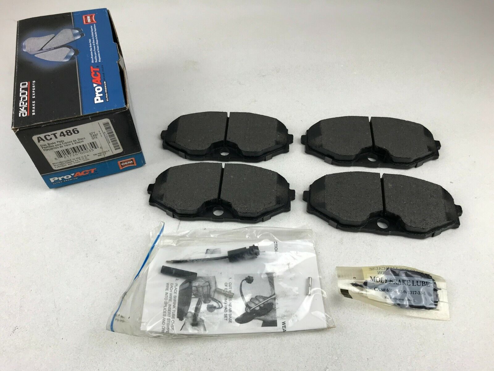 Disc Brake Pad Set-ProACT Ultra Premium Ceramic Pads Front ACT486 fits 90-96 Q45 - HotCarParts