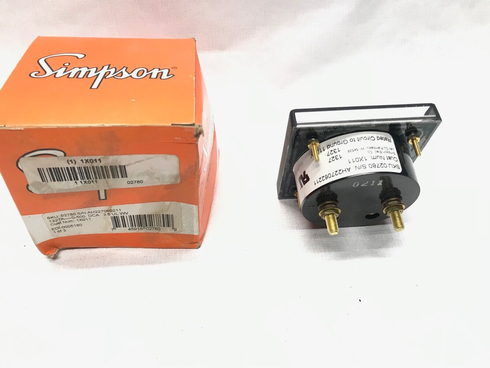 Analog Panel Meter DC Current SIMPSON 1X011 - HotCarParts