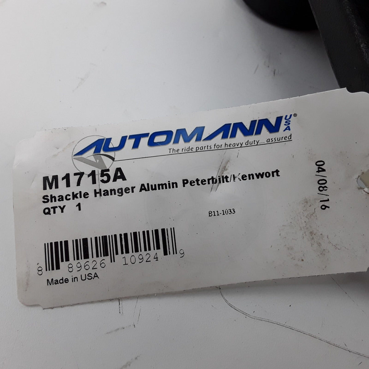 Automann M1715A Shackle Hanger Aluminum For Peterbilt Kenworth Trucks & Trailer