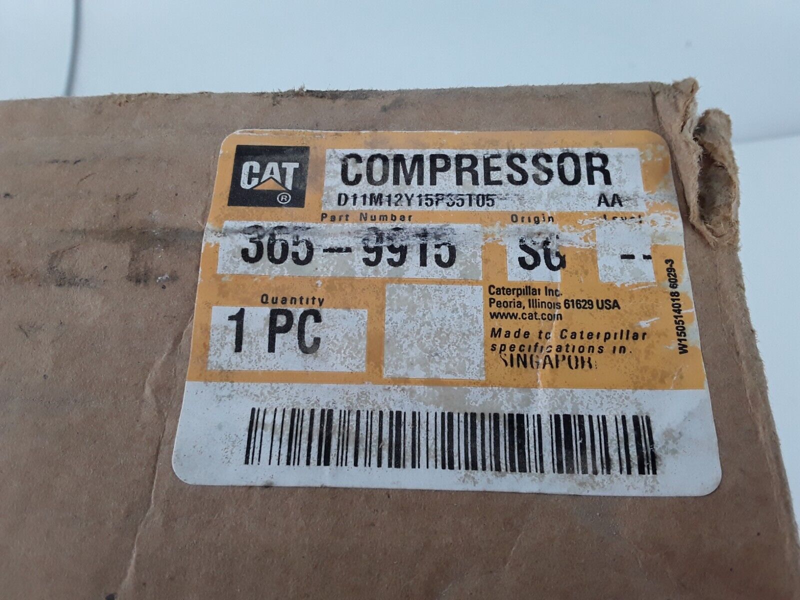 A/C Compressor OEM Cat 365-9915 TELEHANDLER p/n For Sanden SD7H15 model S8227 - HotCarParts