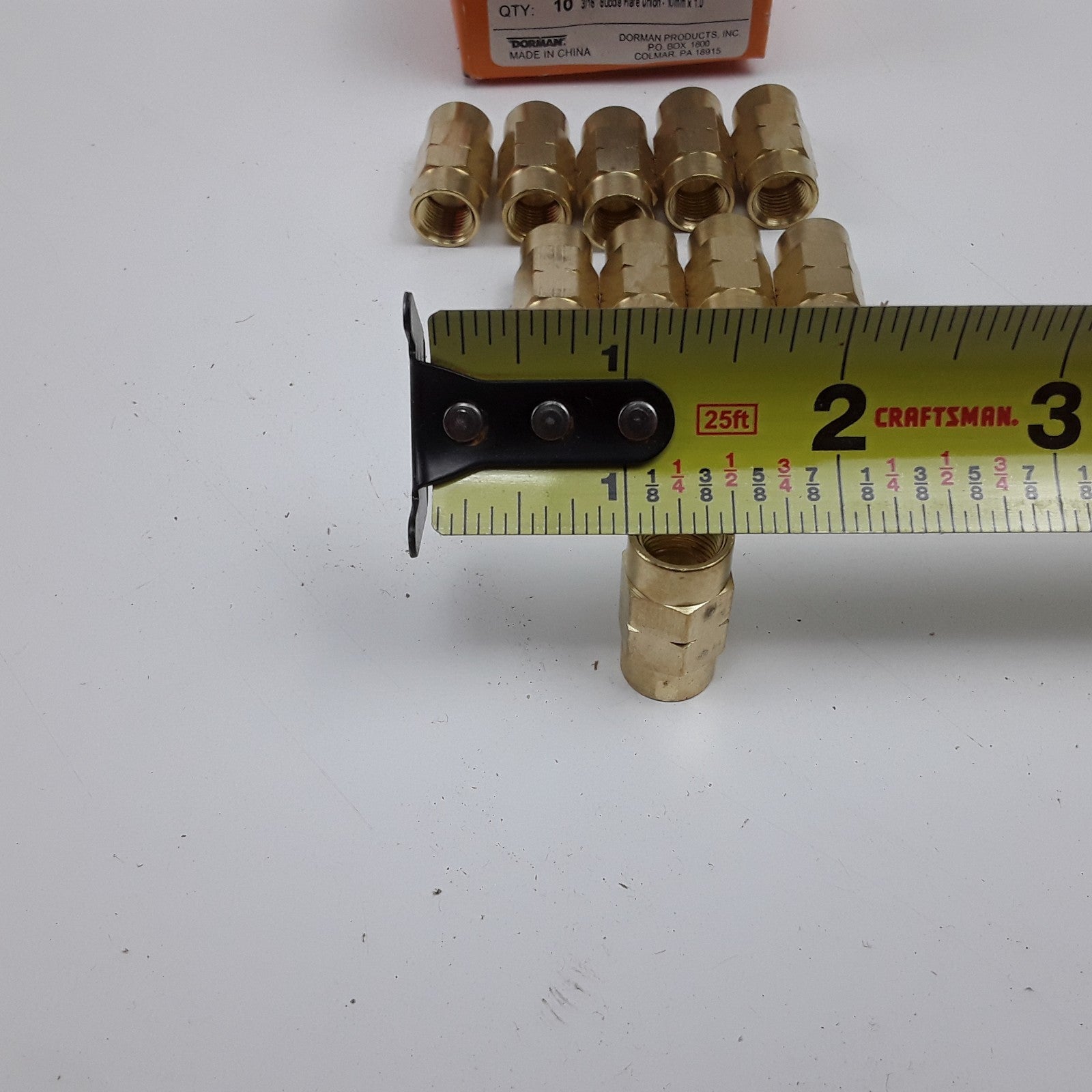 Dorman 499-251 Brake Line Union-Bubble Flare-3/16 in. x 10mm-1.0 Set of 10