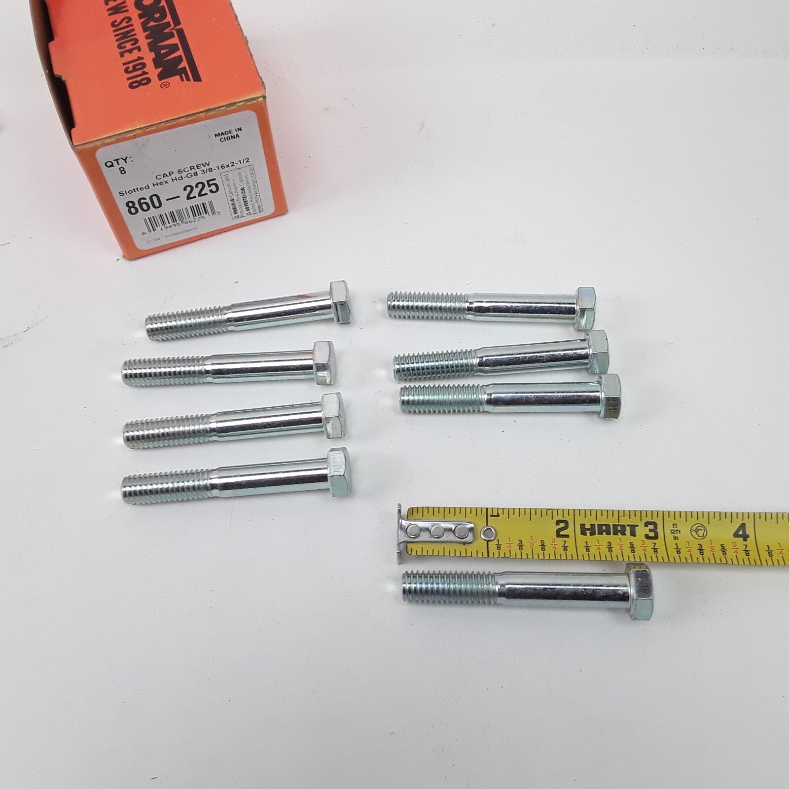 Multi-Purpose Car Truck Bolt Cap Screw-Hex Head-Grade 8- 3/8-16 x 2-1/2 In