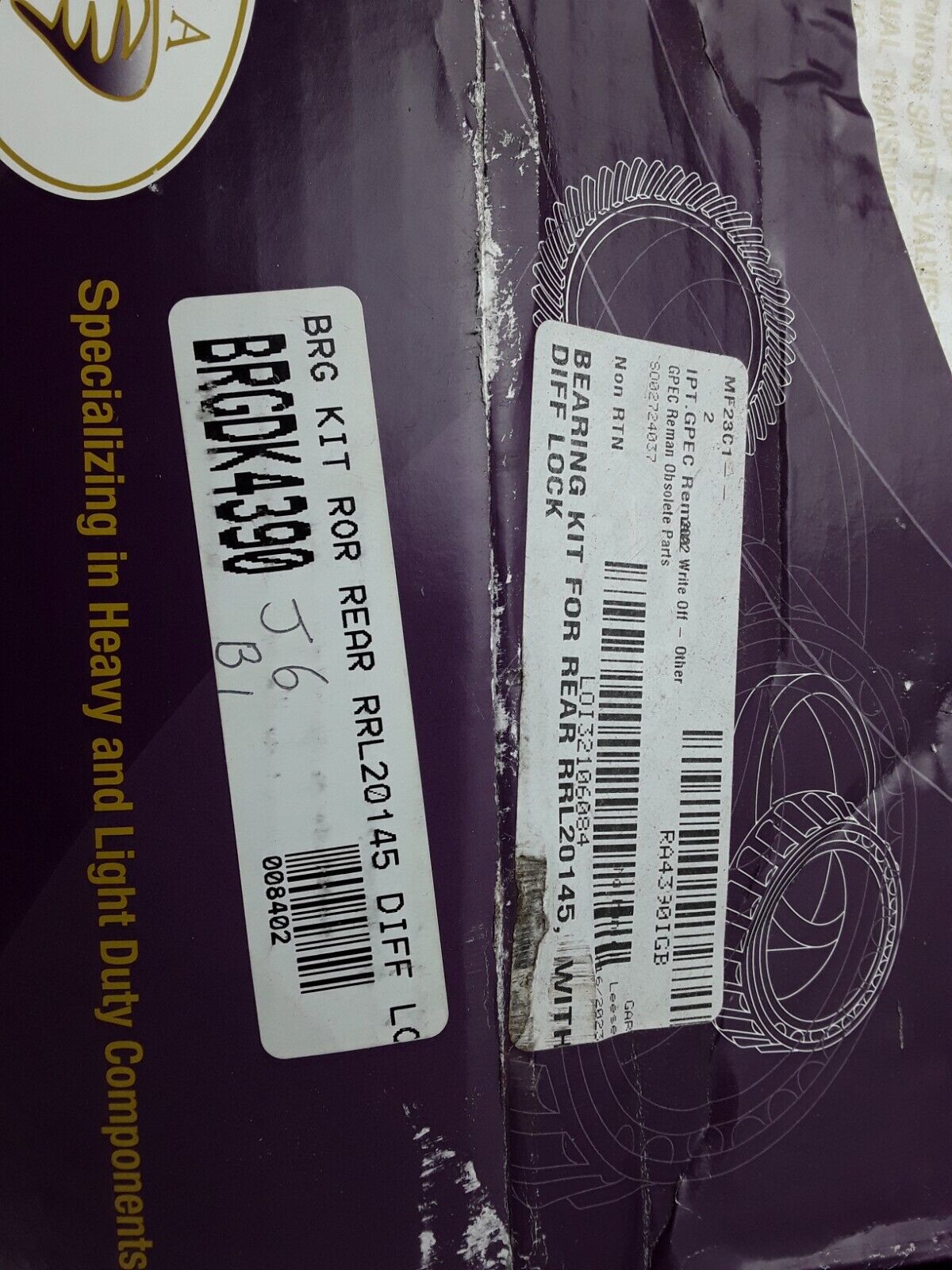 Bearing Seal Kit Drive Train Single Axles 16140/16141/17140/17141/17145 RRL20145 - HotCarParts