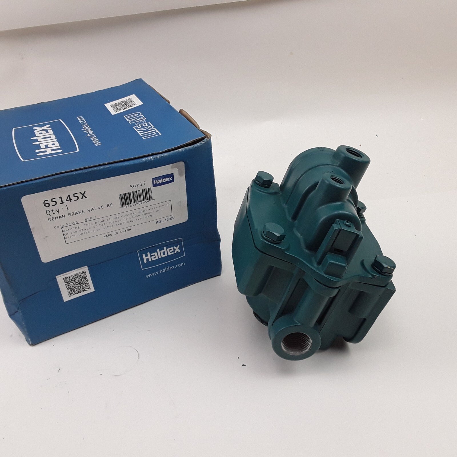 Haldex 65145X Reman Air Brake Relay Valve Assembly BPR1 4-Port Delivery