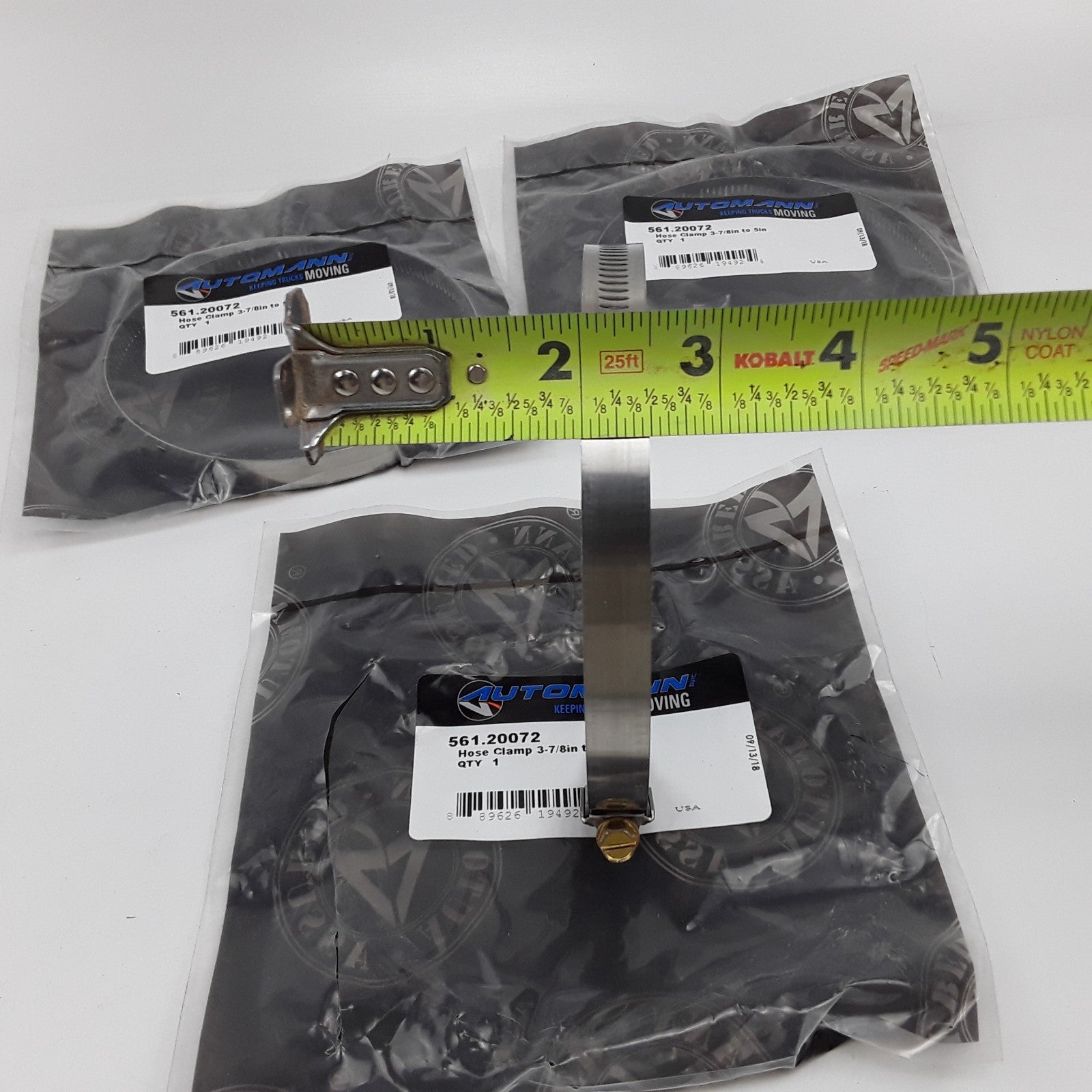 Automann 561.20072 Hose Clamp Assembly 3-7/8 in to 5 in Set of 3 Clamps