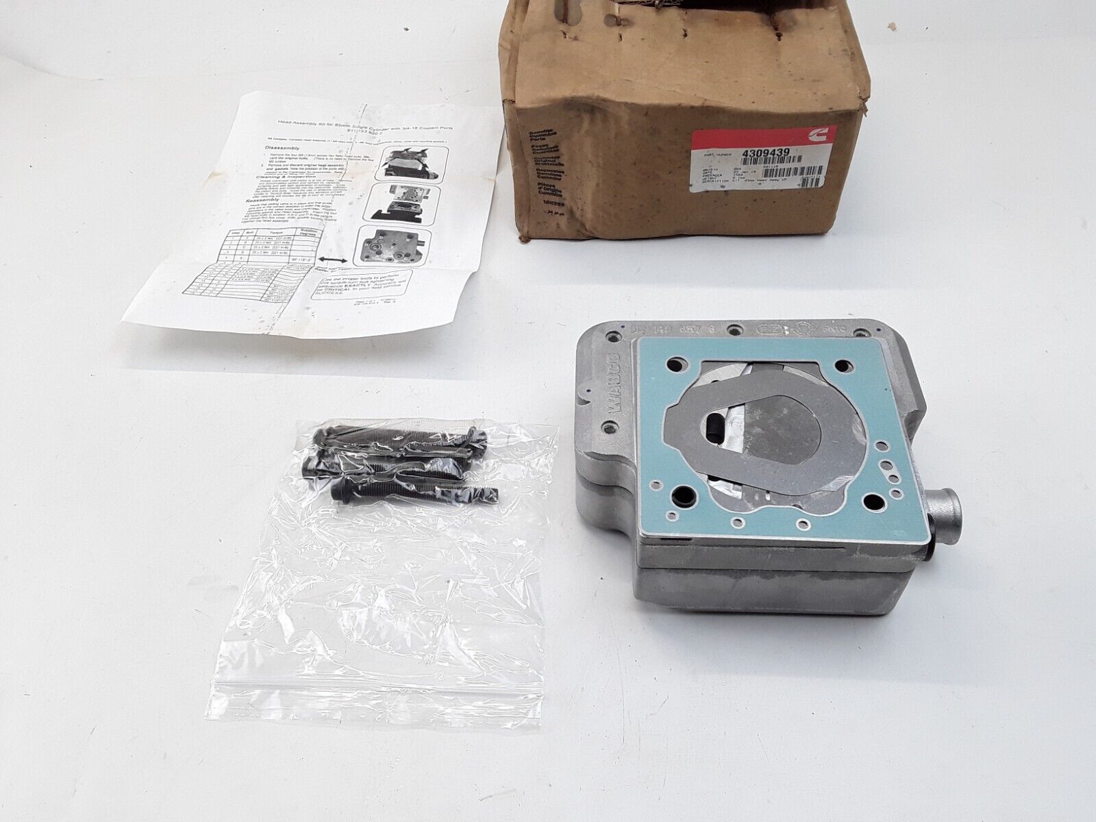 Genuine OEM Cummins 4309439 For Wabco 9121406576 Air Compressor Cylinder Head - HotCarParts