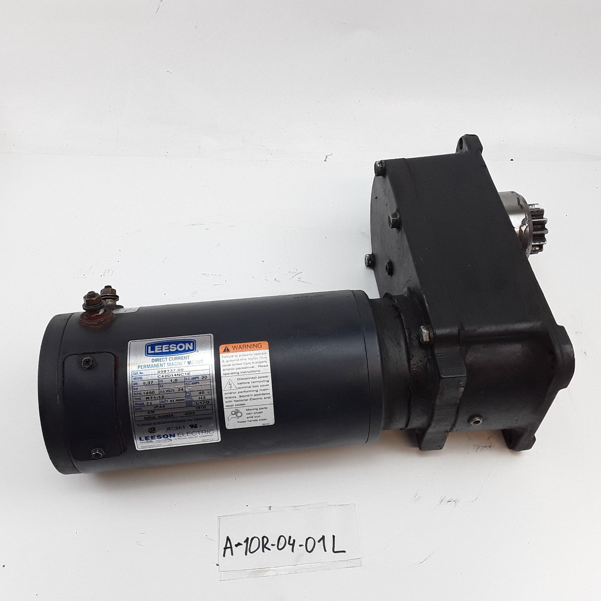 Leeson C42D14NC1E Permanent Magnet Motor & Gear Fits Crown SP3520-30 Forklift