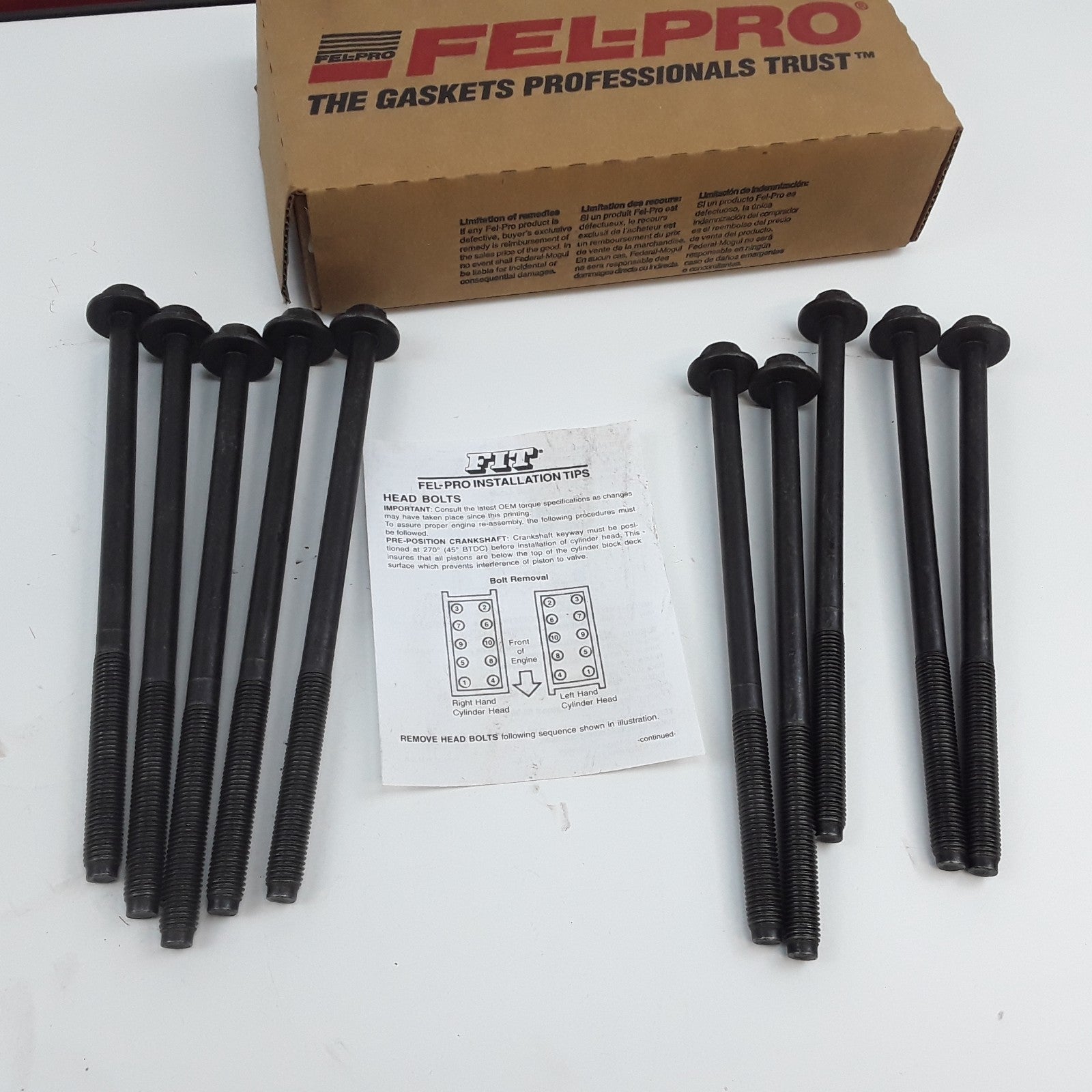 Fel-Pro ES72798 Head Bolt Set For Panoz Mercury Lincoln Ford 1991 1992 1993-2016