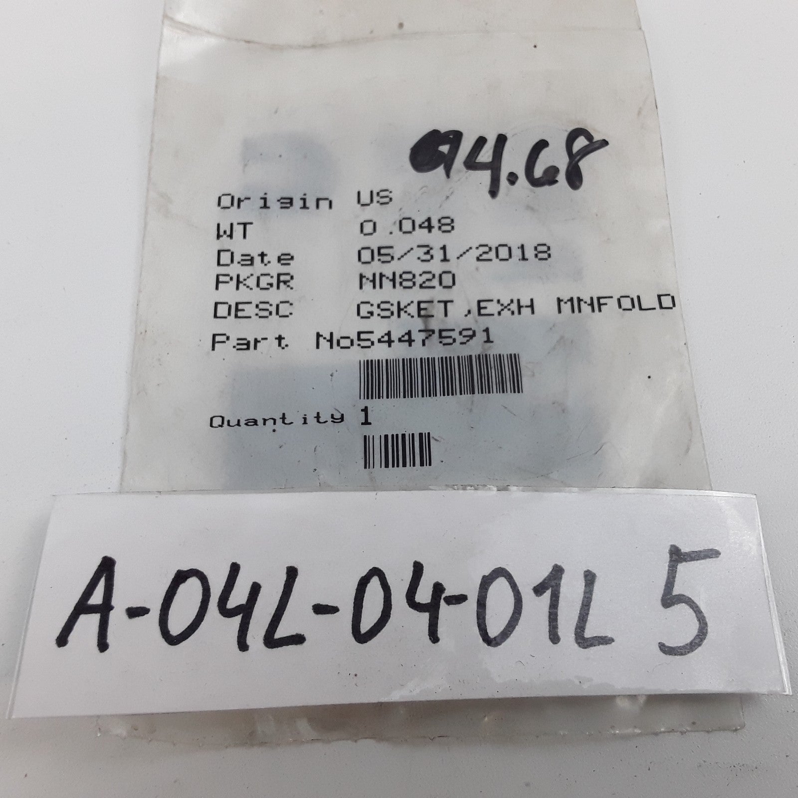 OEM Cummins 5447591 Exhaust Manifold Gasket Fits EPA07 6.7 Liter ISB QSB Engines
