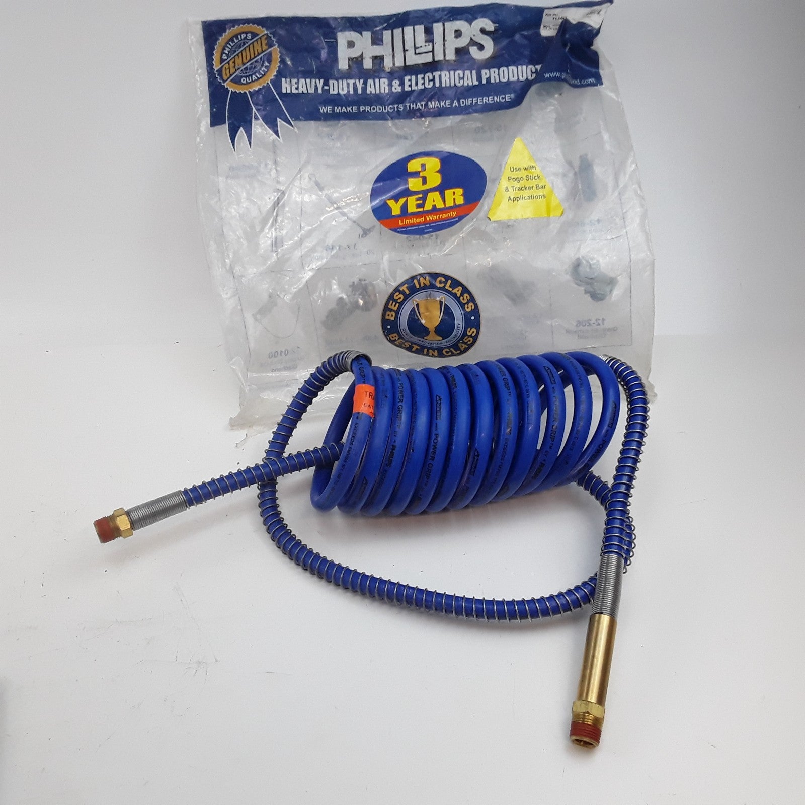 Phillips 11-5402 Polar Air Brake Hose Assembly 15 Ft Blue 40 in Lead Heavy Duty