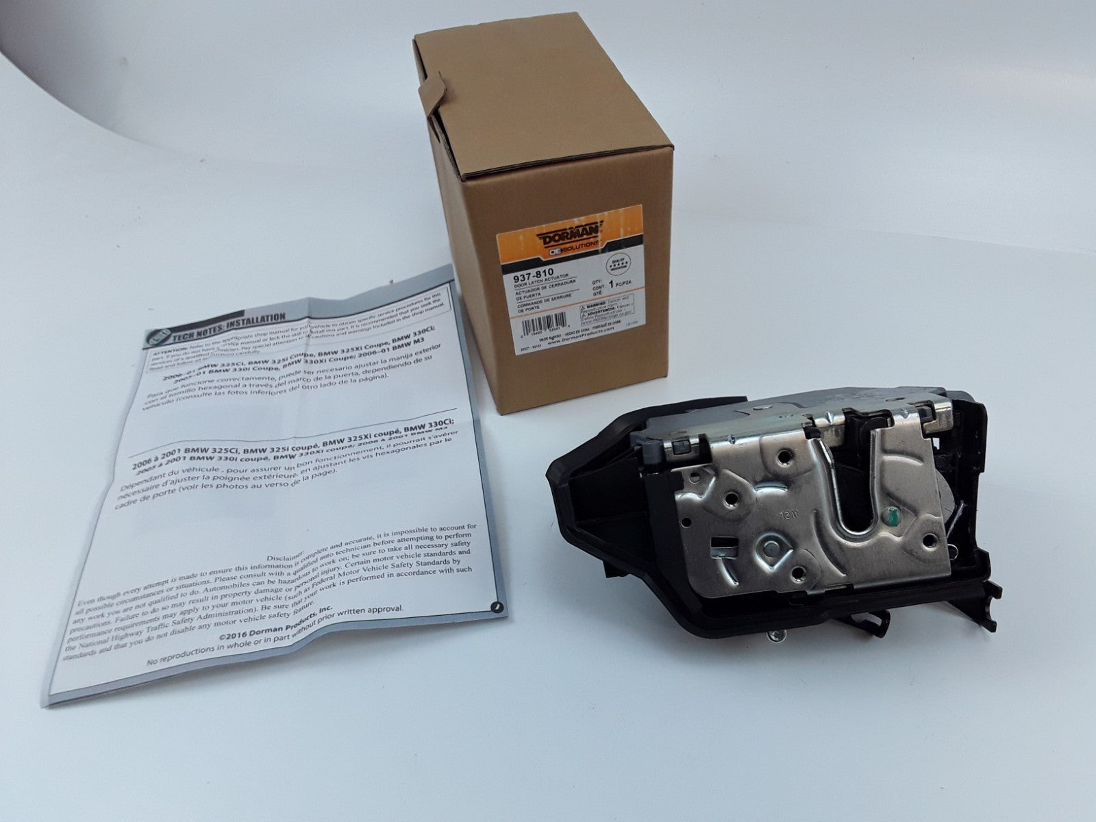 Front Left Door Lock Actuator Fits BMW M3 330Ci 325Ci (2001 2002 2003 2004-2006)